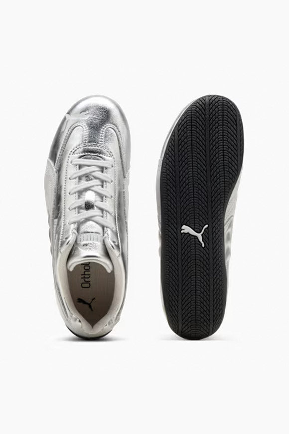 Speedcat Silver Sneaker - Feather Gray + Black