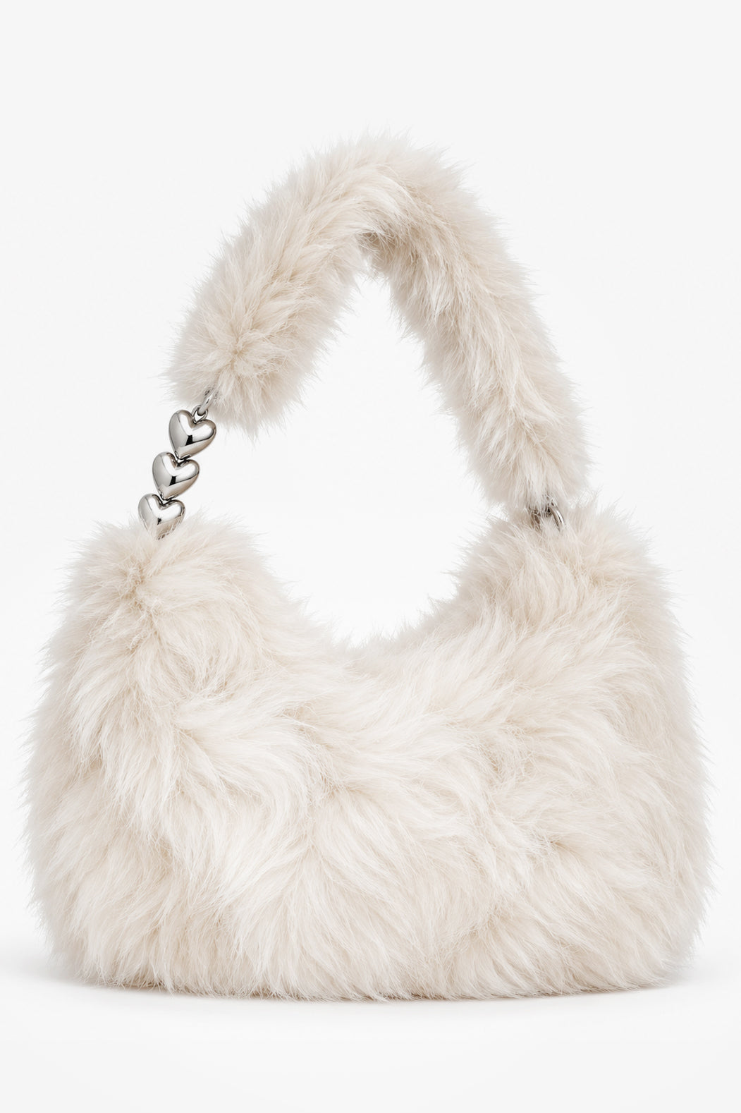 Synthetic fur handbag - Offwhite