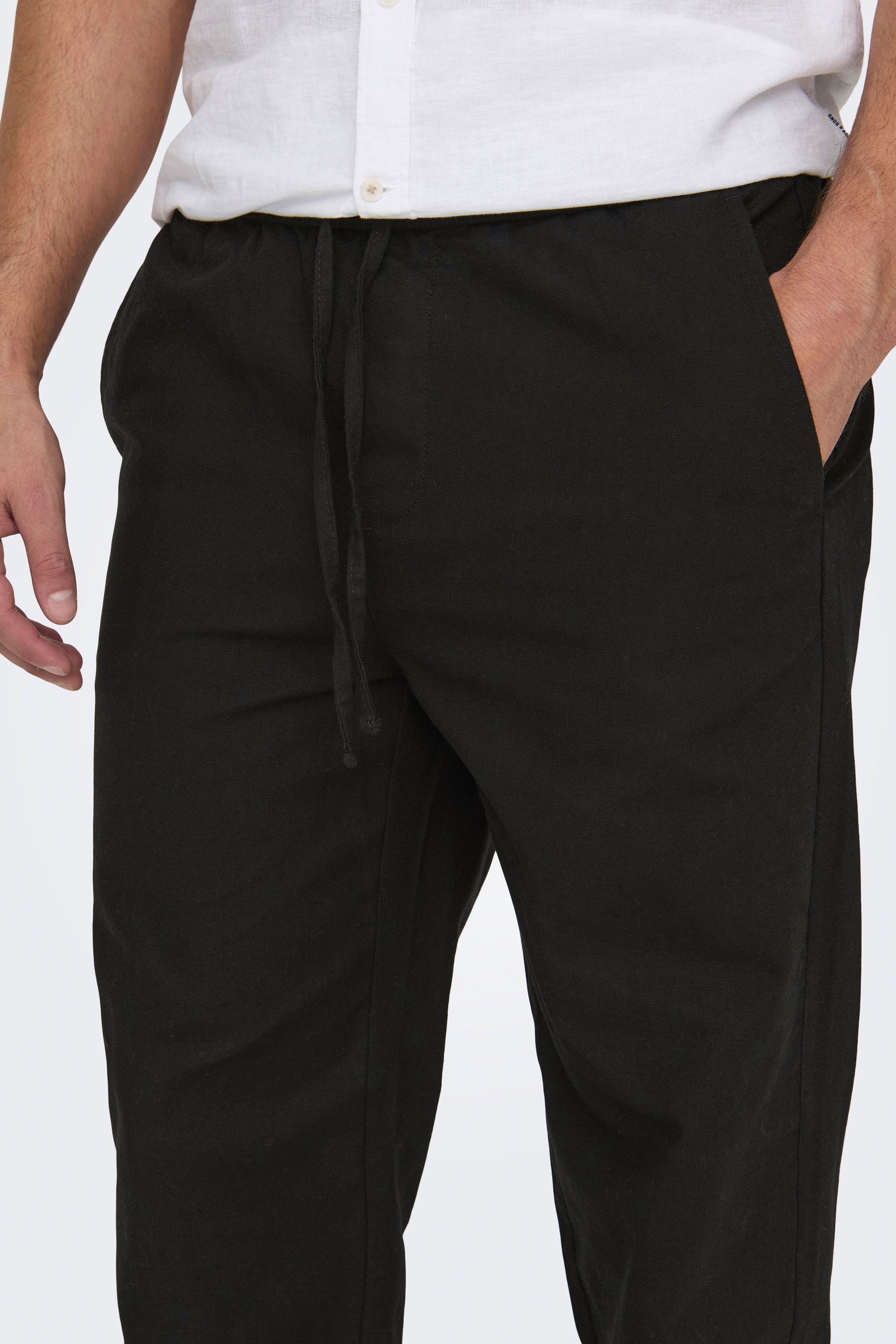 ONSSINUS Leinenhose - Black