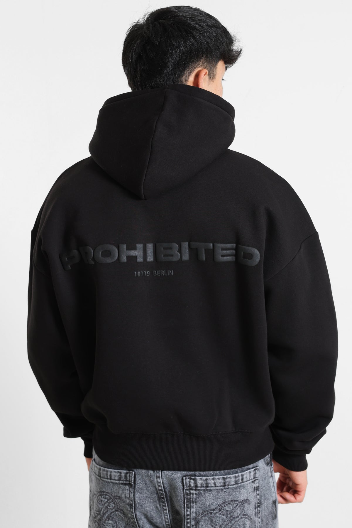 10119 Kapuzensweatjacke - Black