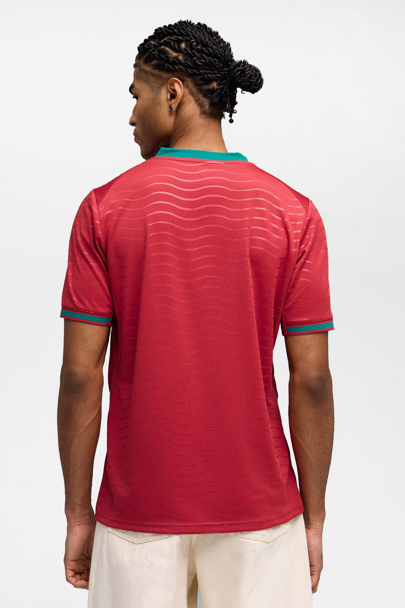 Home Portugal 2026 Mesh T-Shirt - Red + Green Lagoon