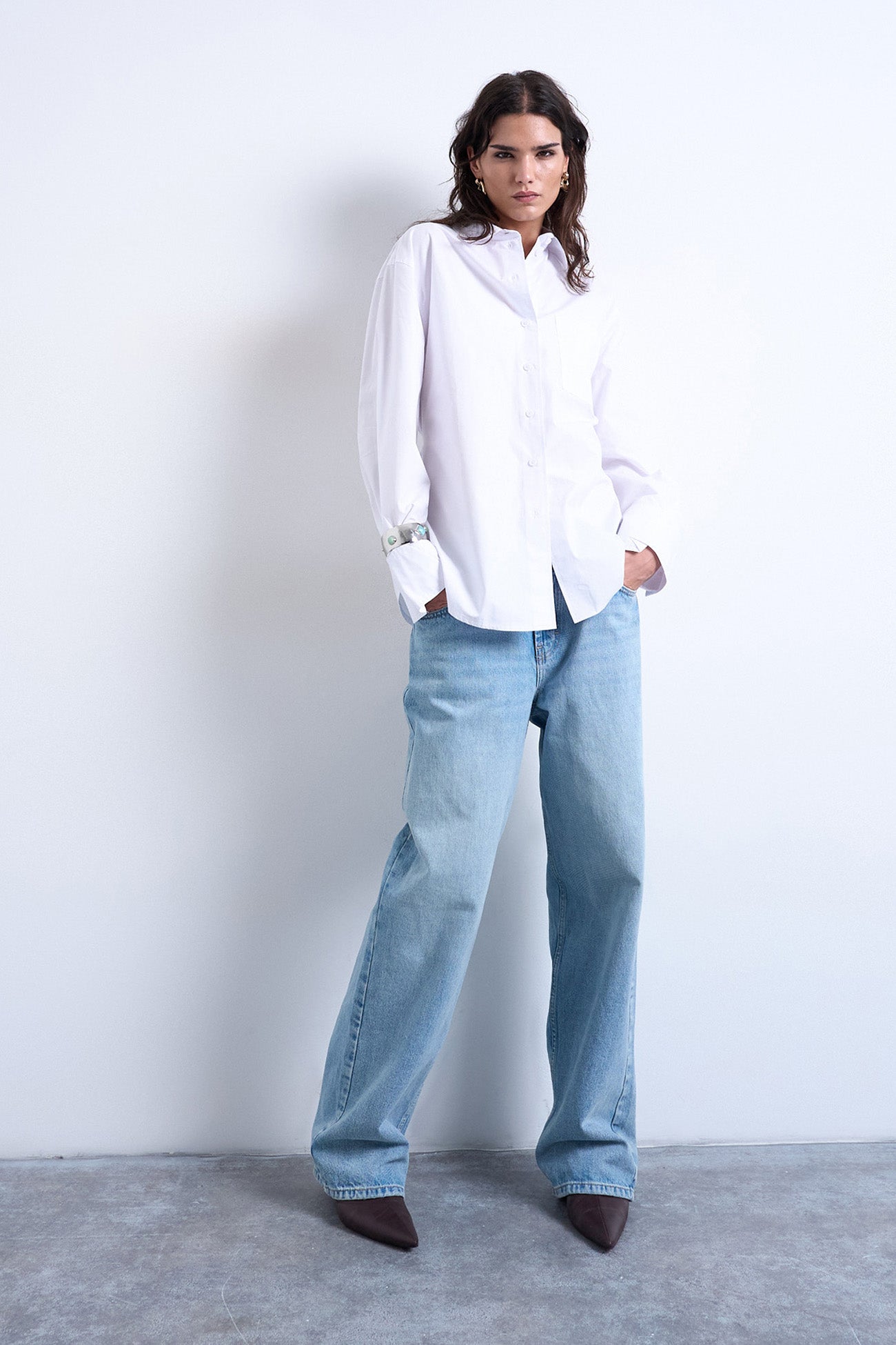 TSDEMI Oversize Hemd - Snow White