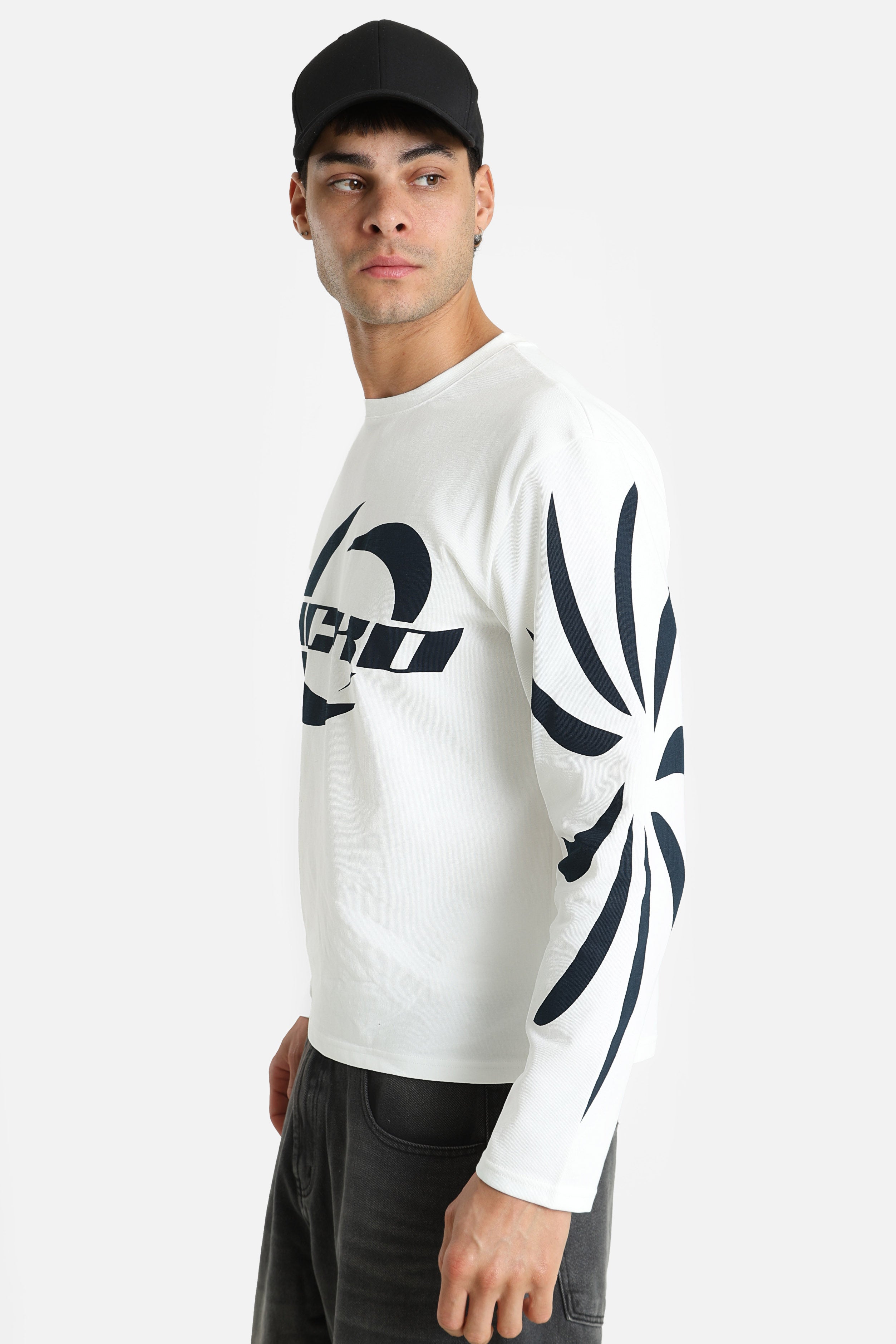 Shirt manches longues - Ecru + Noir