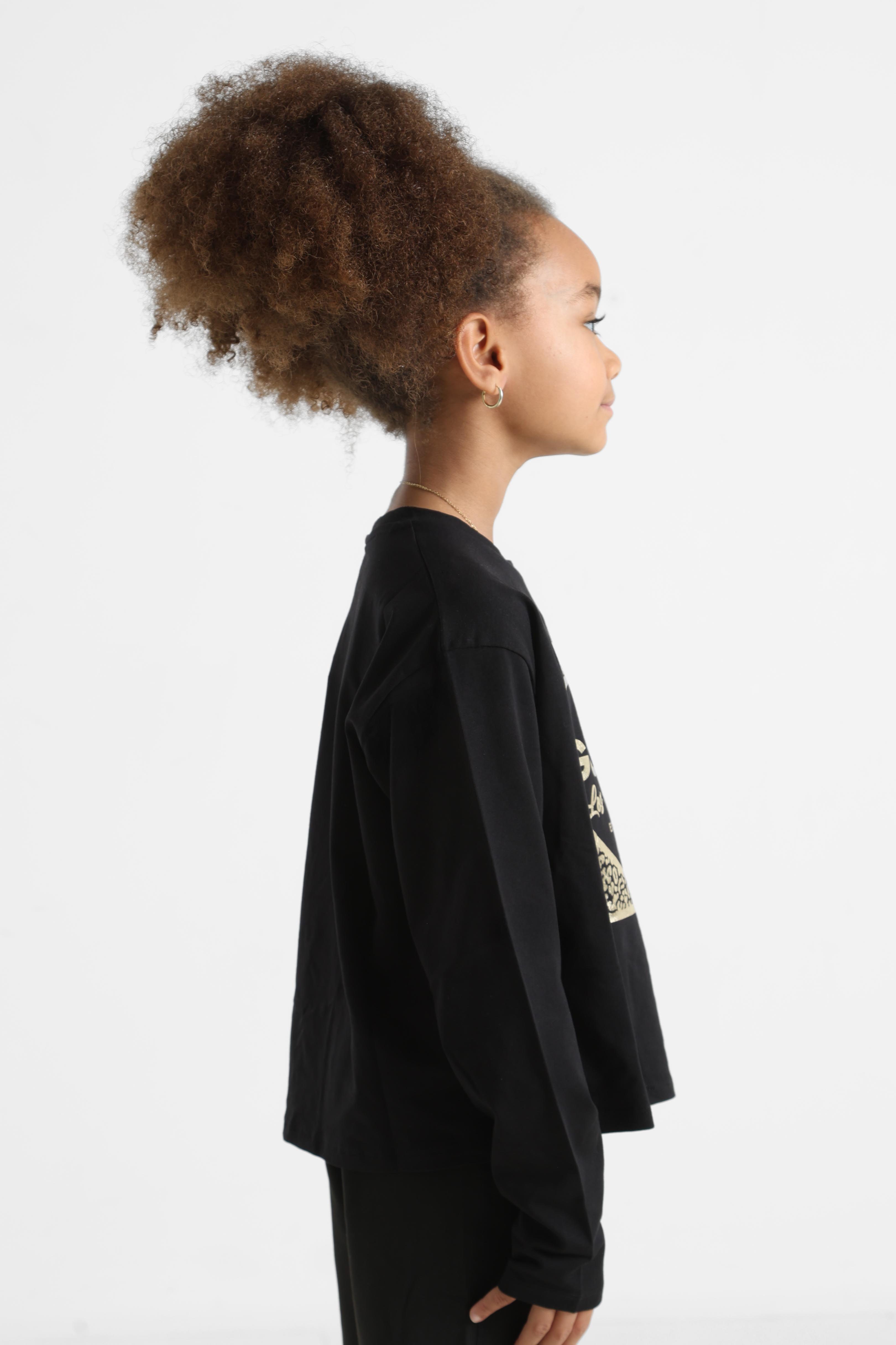 Camicia a maniche lunghe Crop - Jet Black