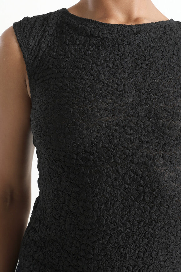 Structured top - black