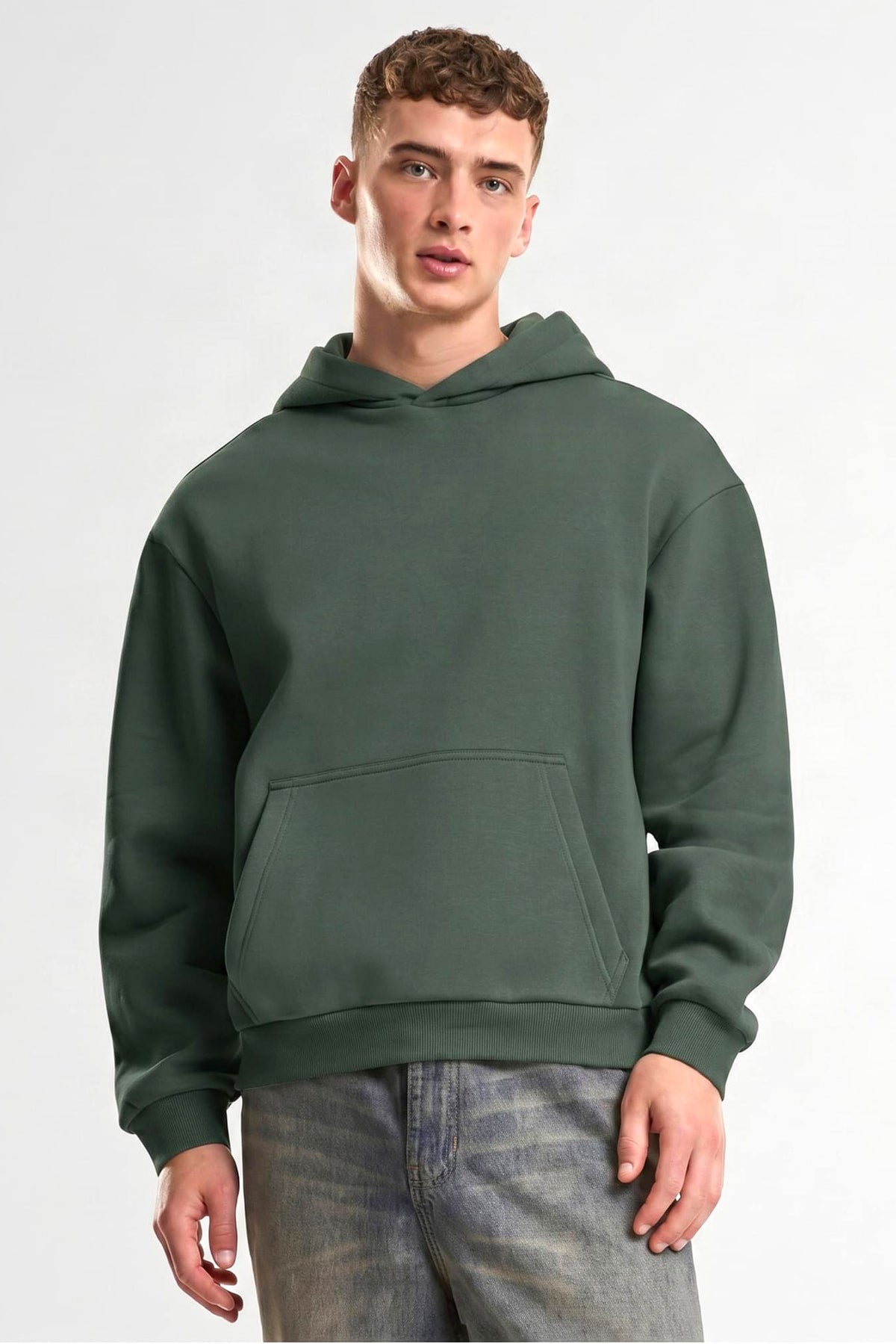 Fluffy Kapuzensweatshirt - Forest