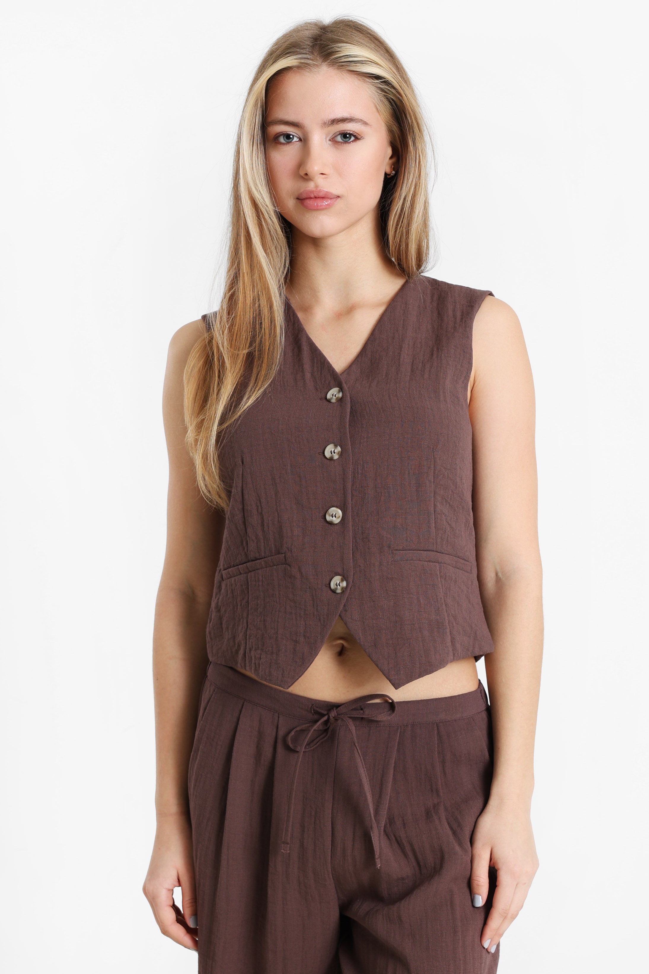 ONLITA Weste in Leinen-Optik - Shopping Bag