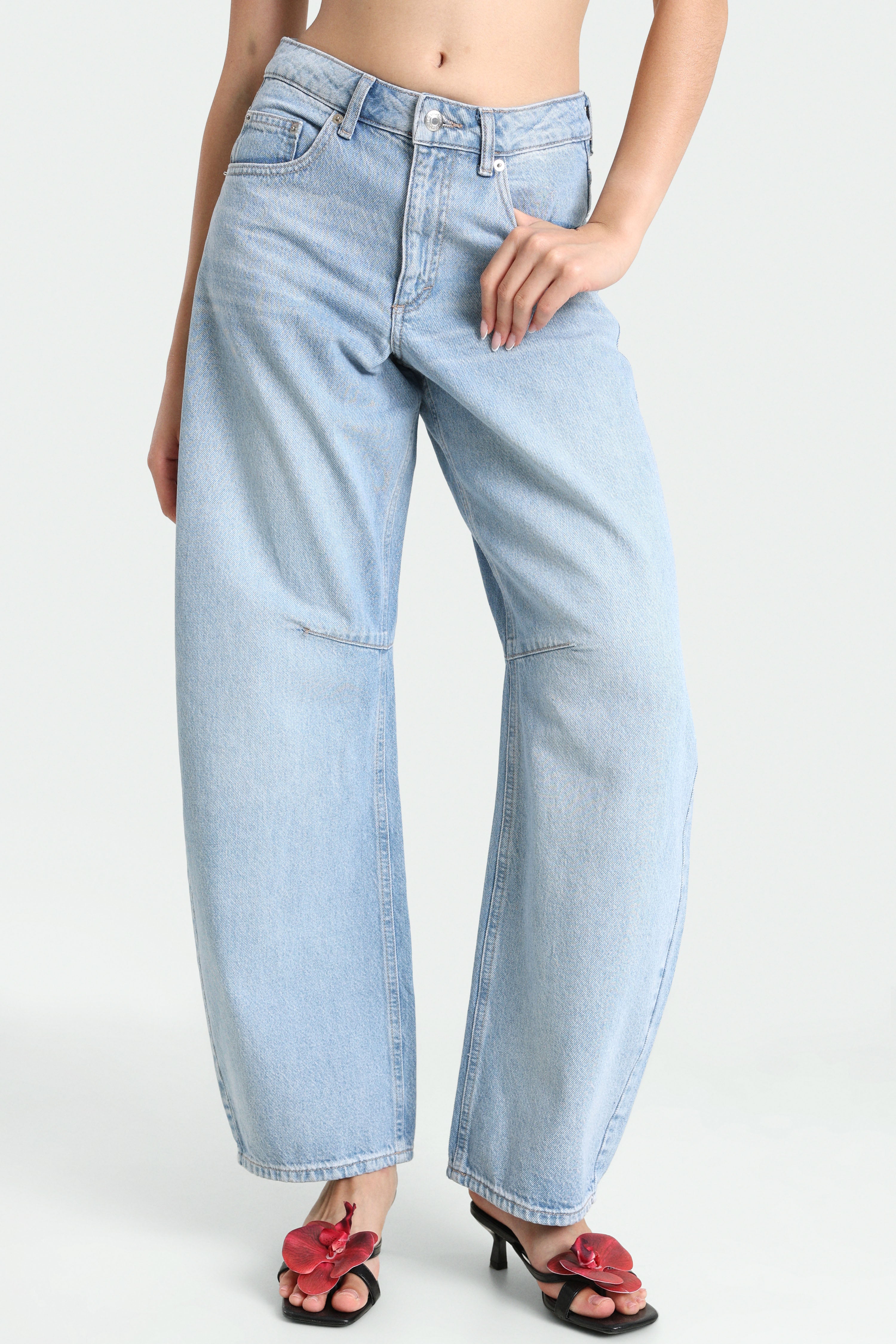 TSBARREL Barrel Fit Jeans L32 - Light Blue Denim