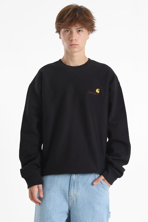 American Script Oversize Sweatshirt - Black