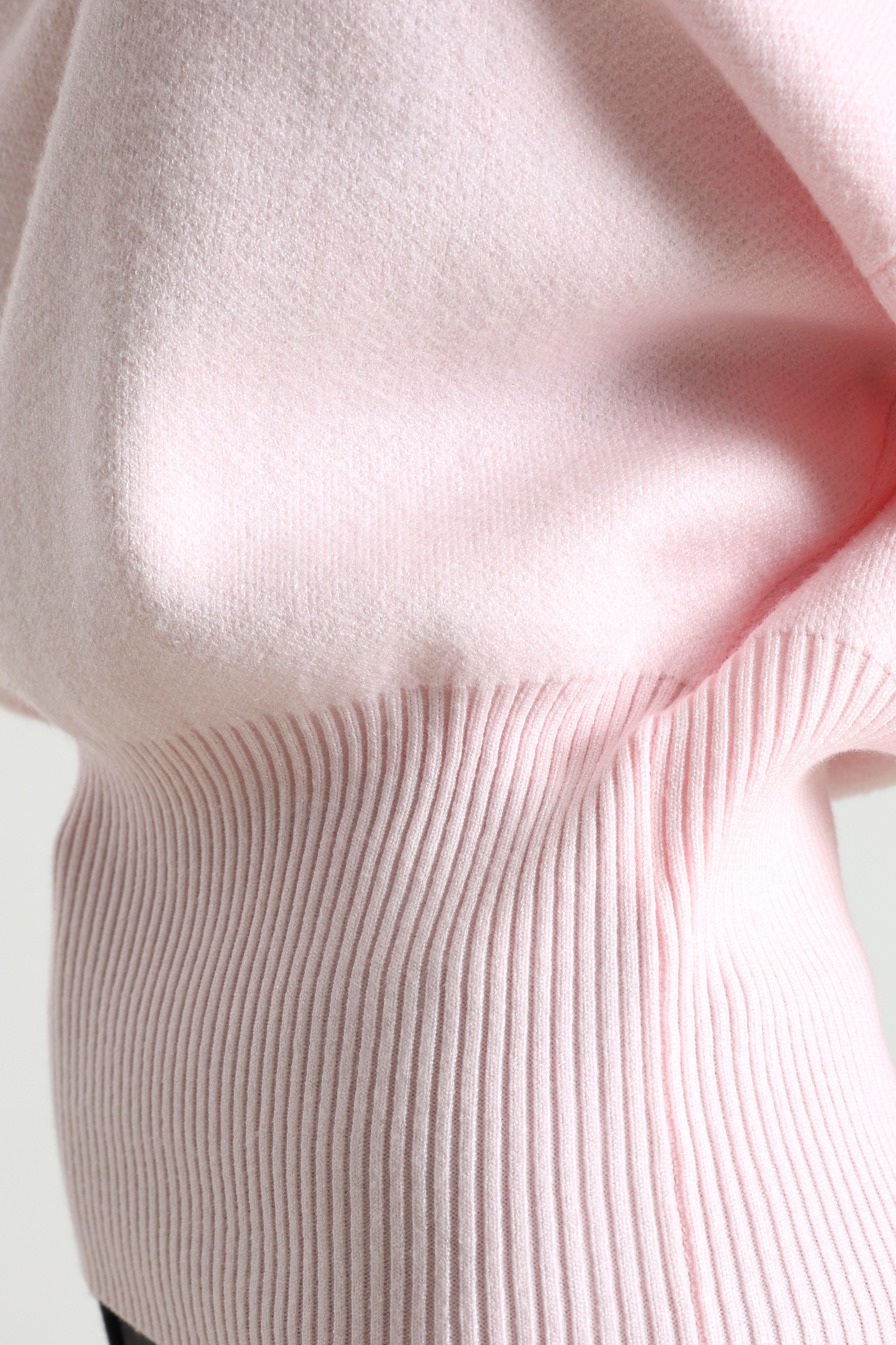 Maglione a spalle scoperte in maglia - Rosa