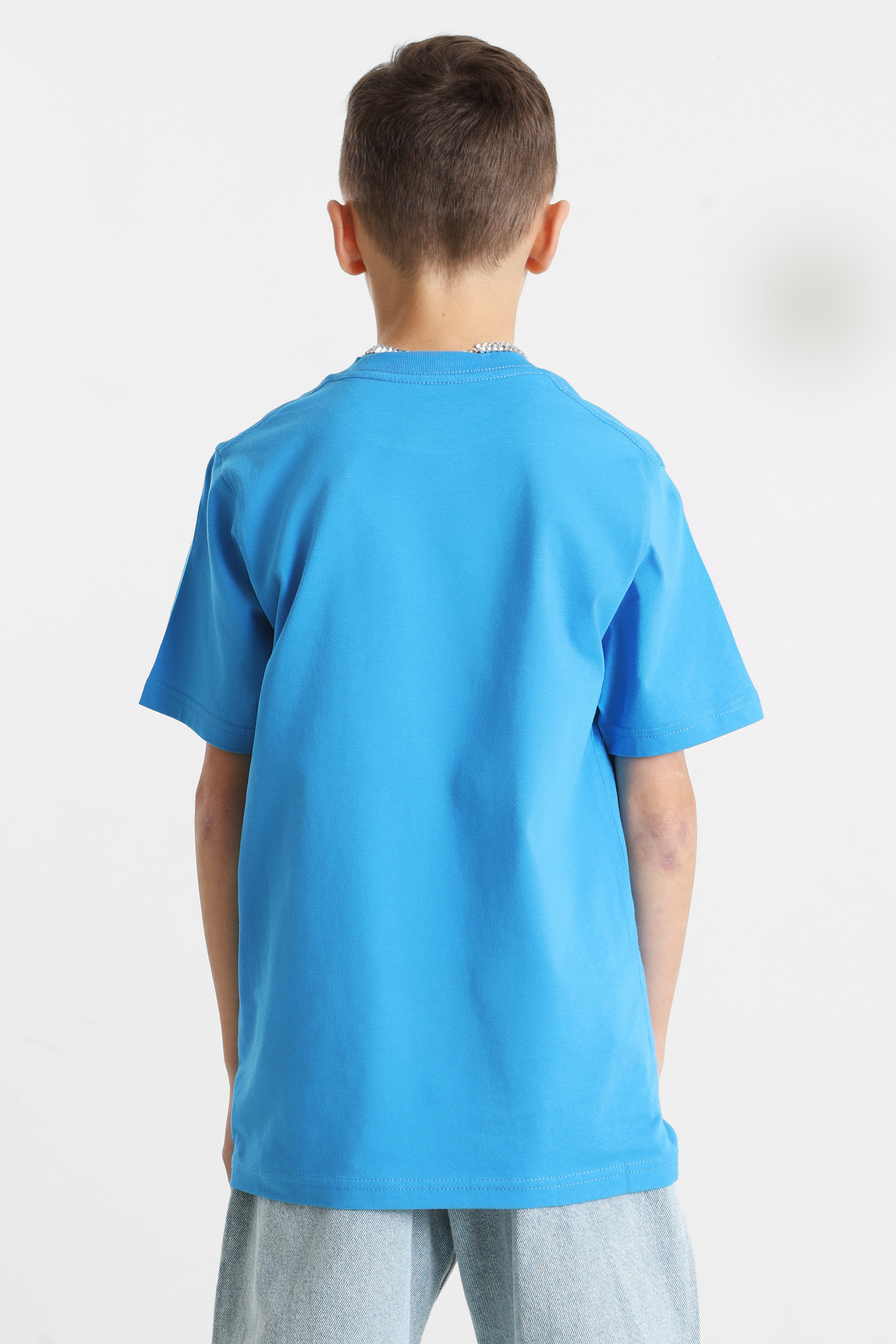 Left Chest T-Shirt - Bright Azure