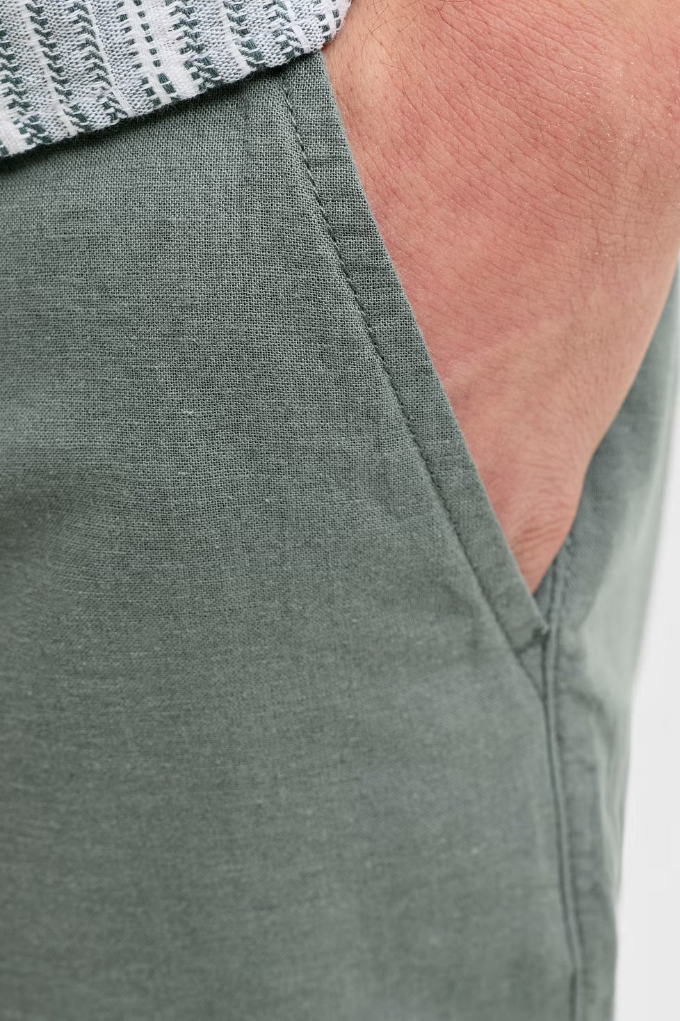 JPSTACE Chino Leinenshorts - Agave Green