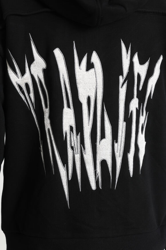 Kapuzensweatjacke - Schwarz