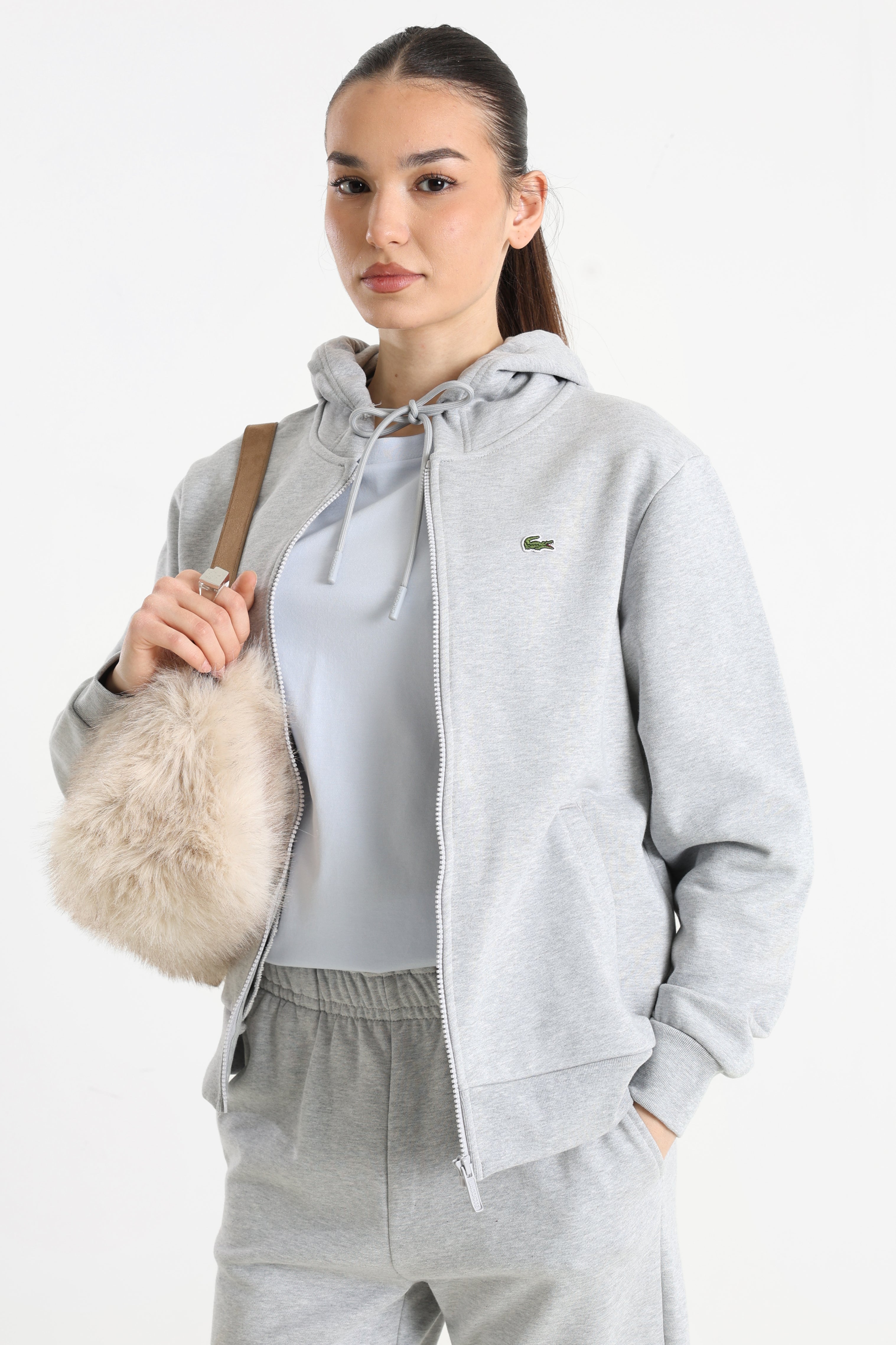 Kapuzensweatjacke - Silver Chine