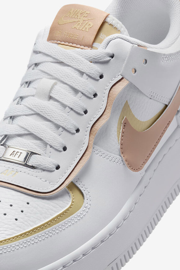 Air Force 1 Shadow Sneaker - White + Hemp