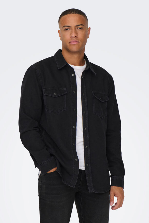 ONSBANE Jeanshemd - Dark Grey Denim