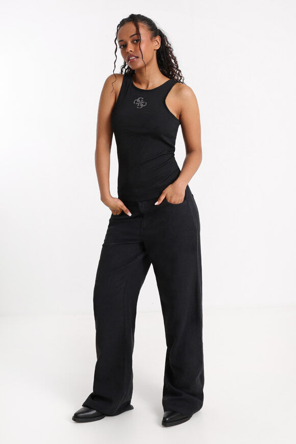 Ribbed tank top - Black