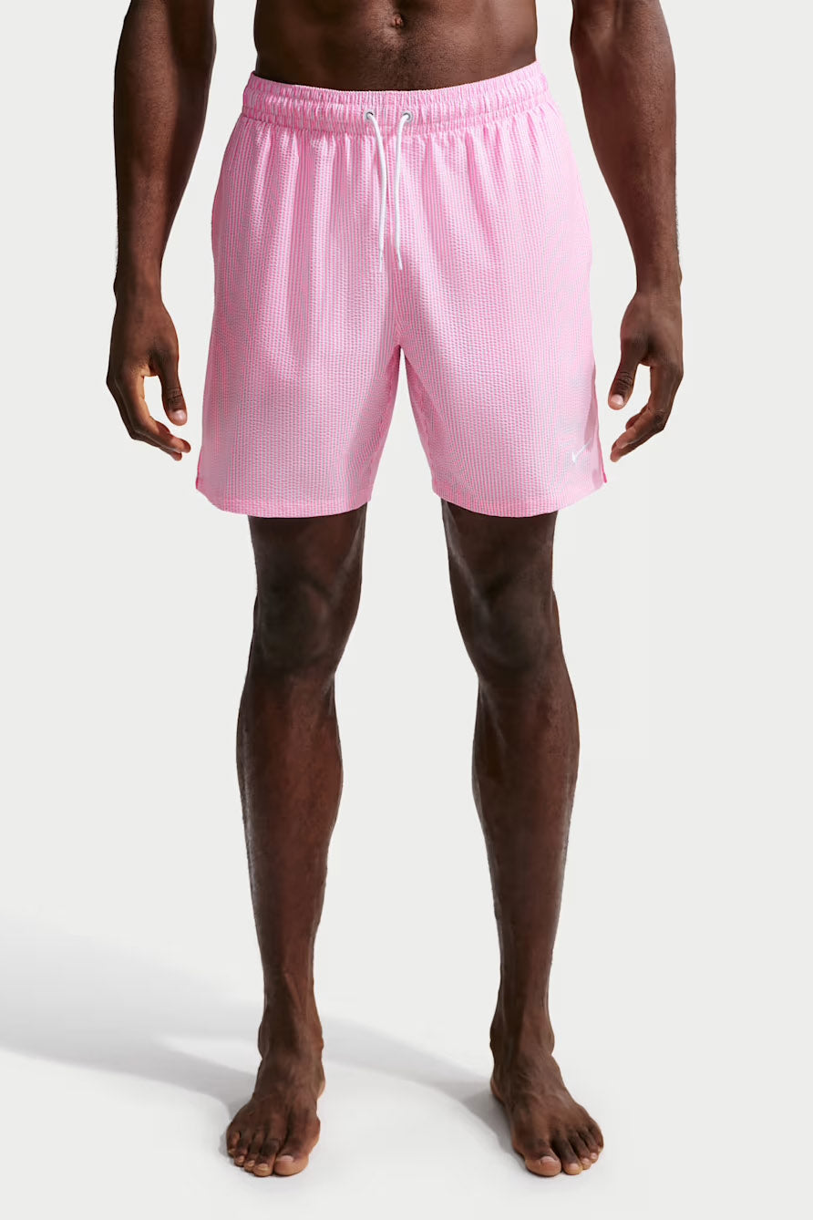 Seersucker Badeshorts - Pink Glow