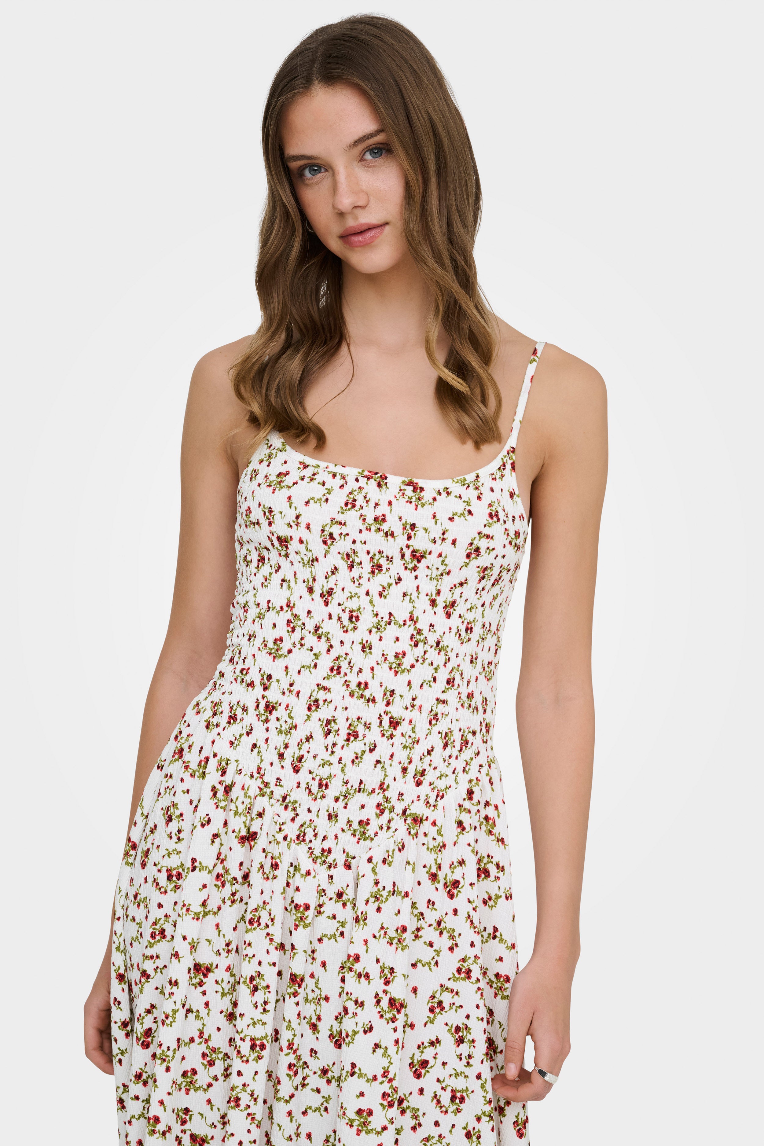 ONLMOLLY Strukturiertes Maxikleid - Cloud Dancer