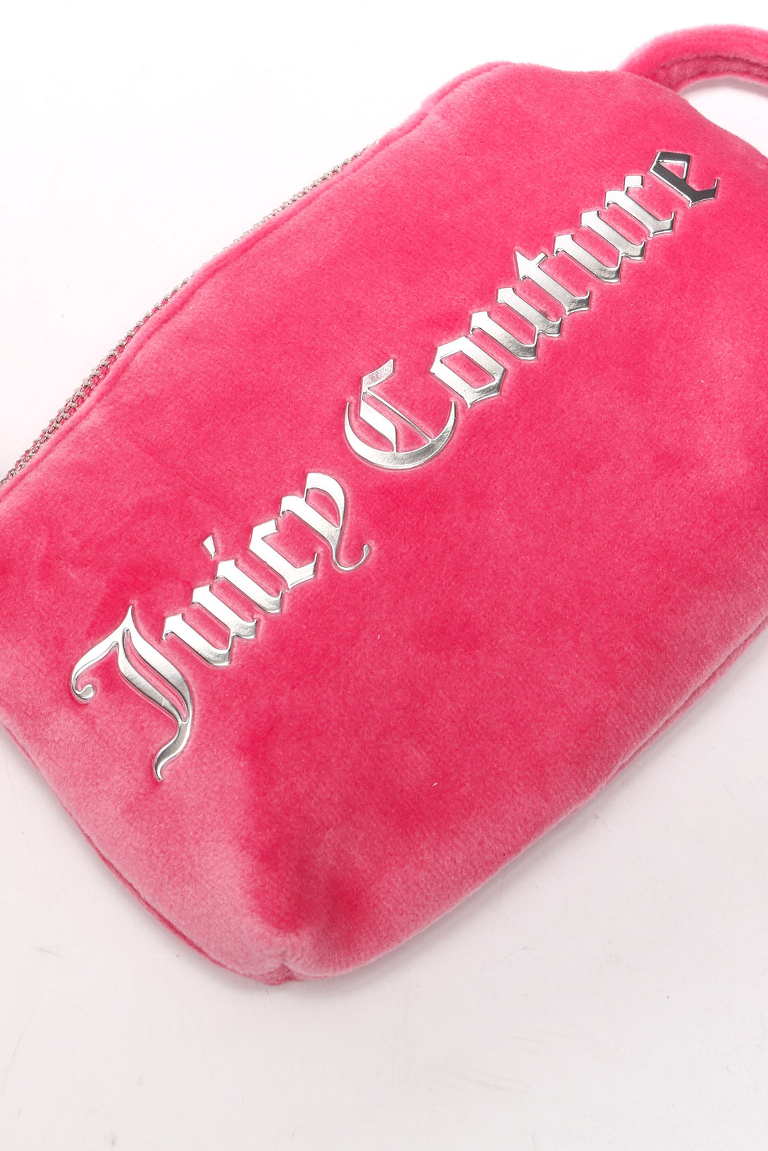 Kimberly Samt Hand- / Umhängetasche - Super Pink
