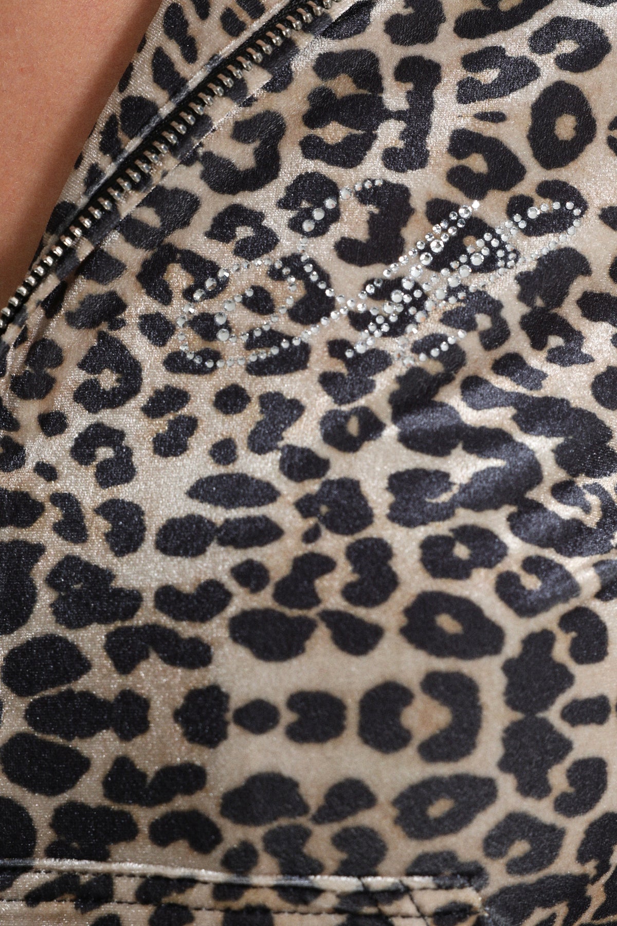 Short velvet jacket - Leopard