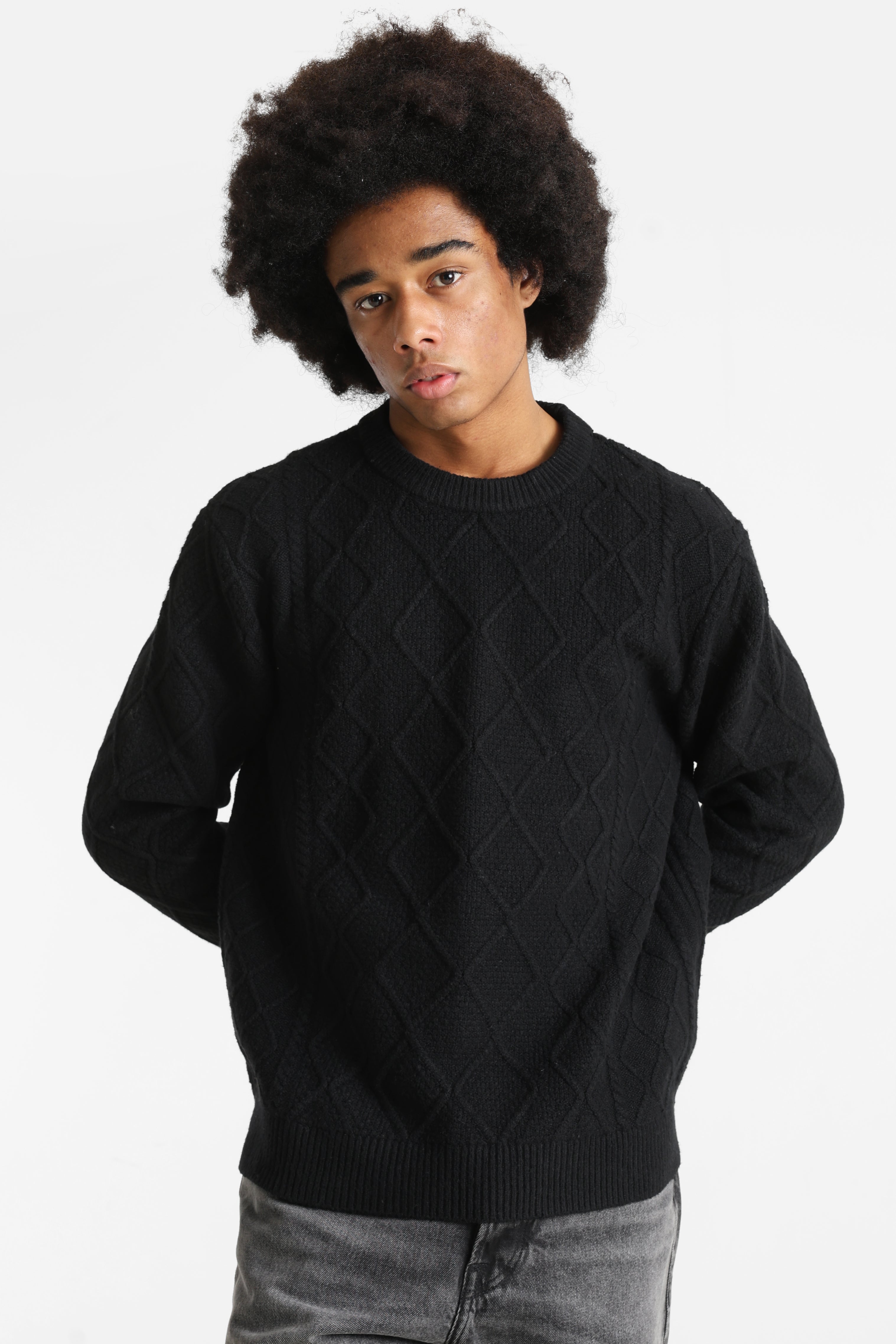 JORCAMBRIDGE Strickpullover - Black