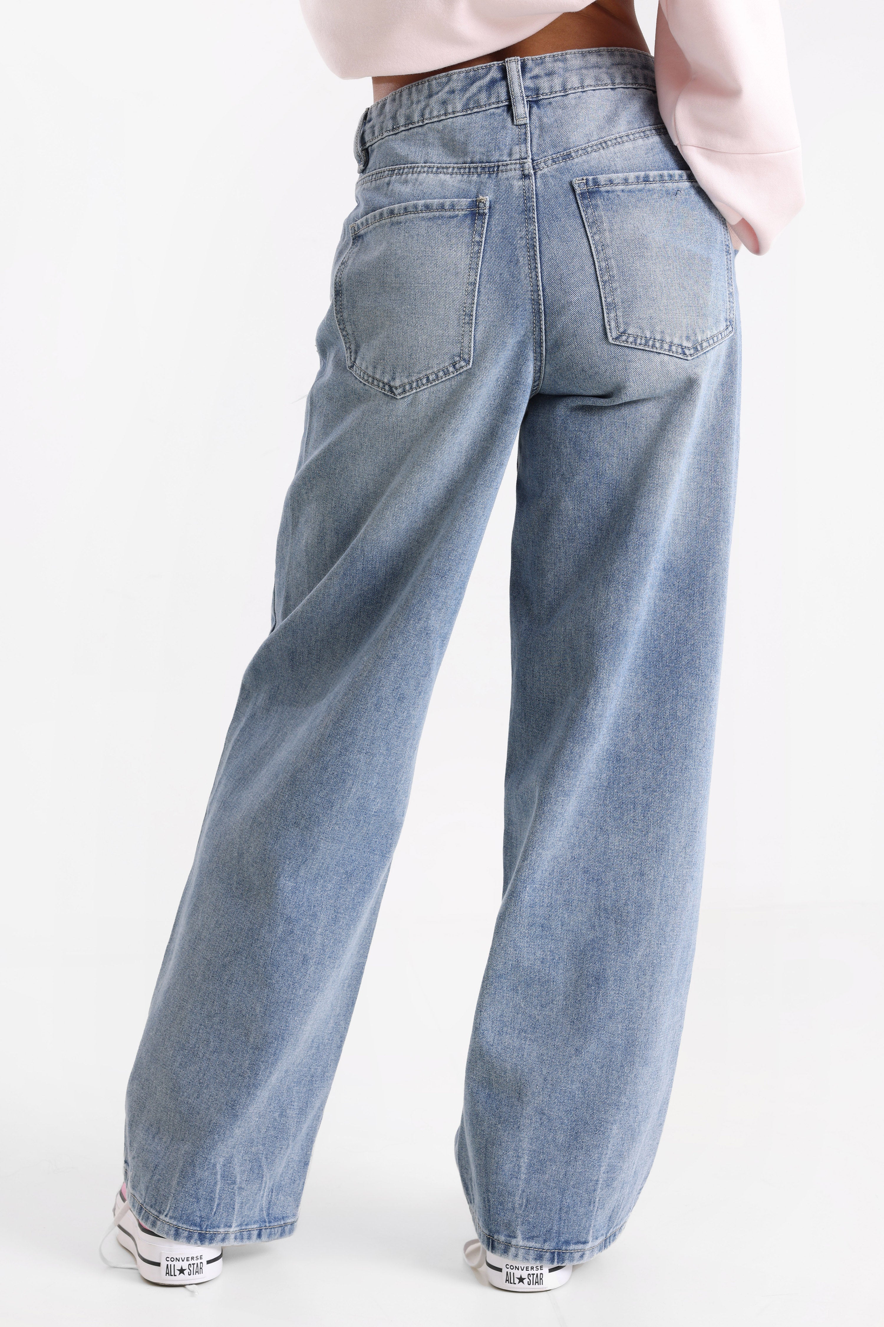 Jeans a gamba larga - Bleu délavé