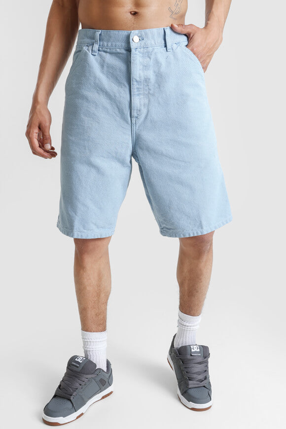 Single Knee Jeansshorts - Piscine Faded