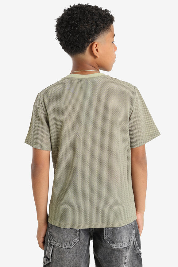 Strukturiertes T-Shirt - Khaki
