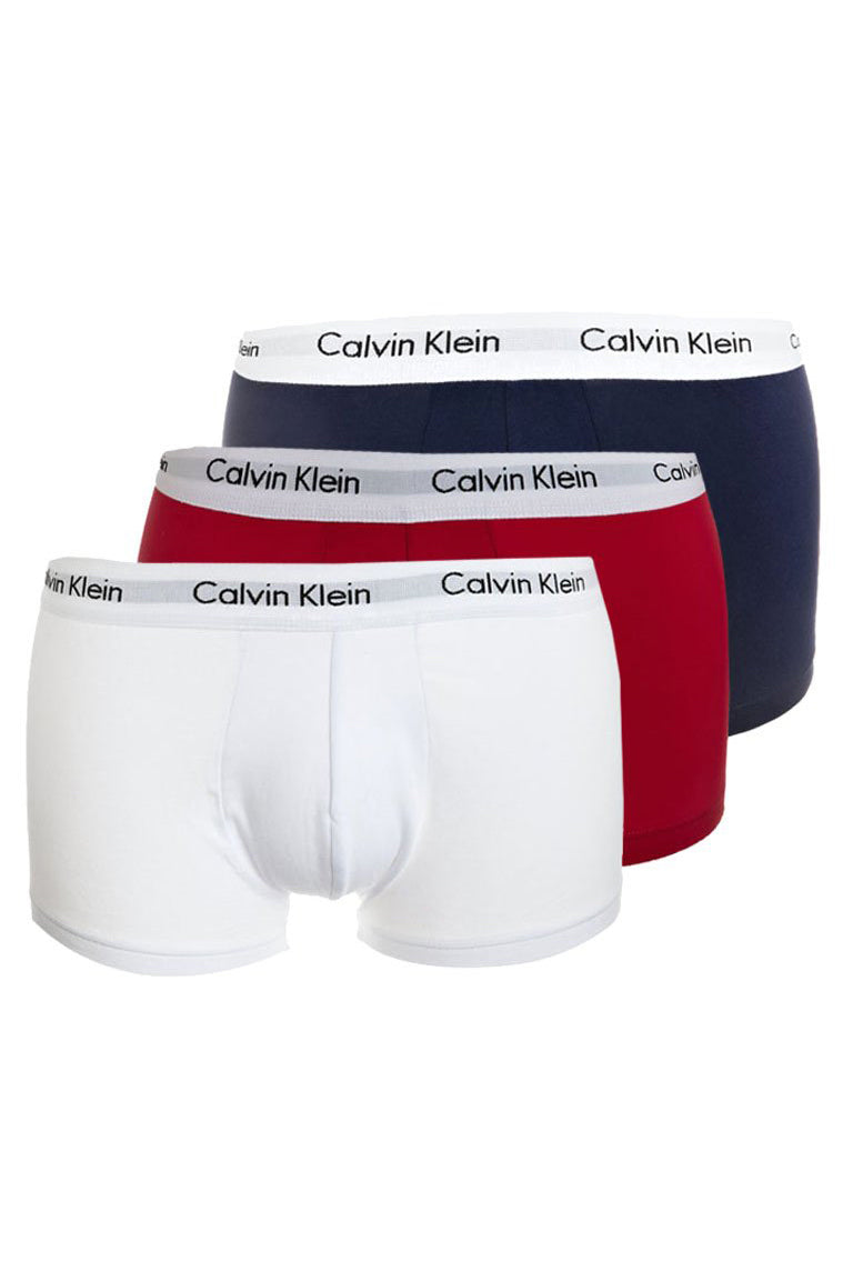 Lot de trois boxers - blanc + rouge + bleu