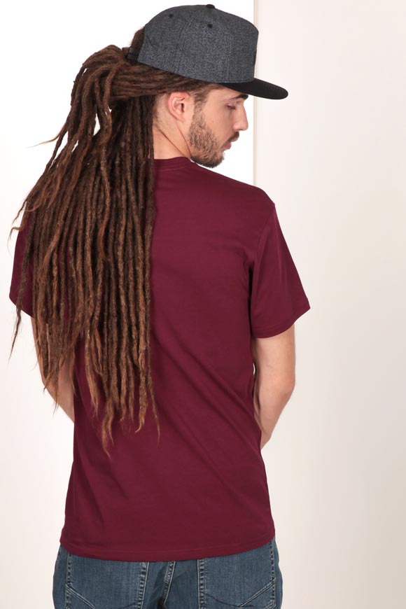T-Shirt - Bordeaux + White