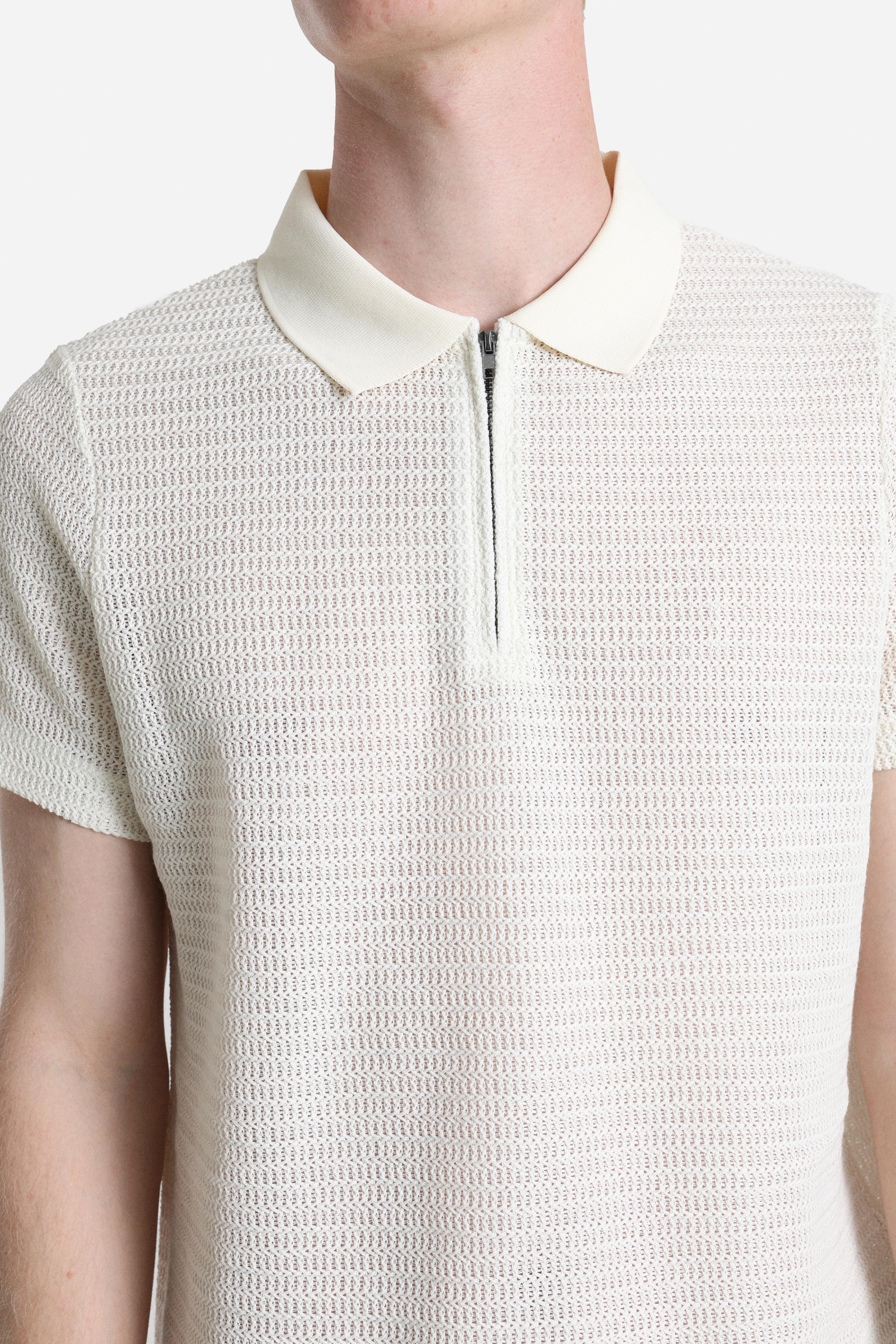 Polo in crochet - Ecru