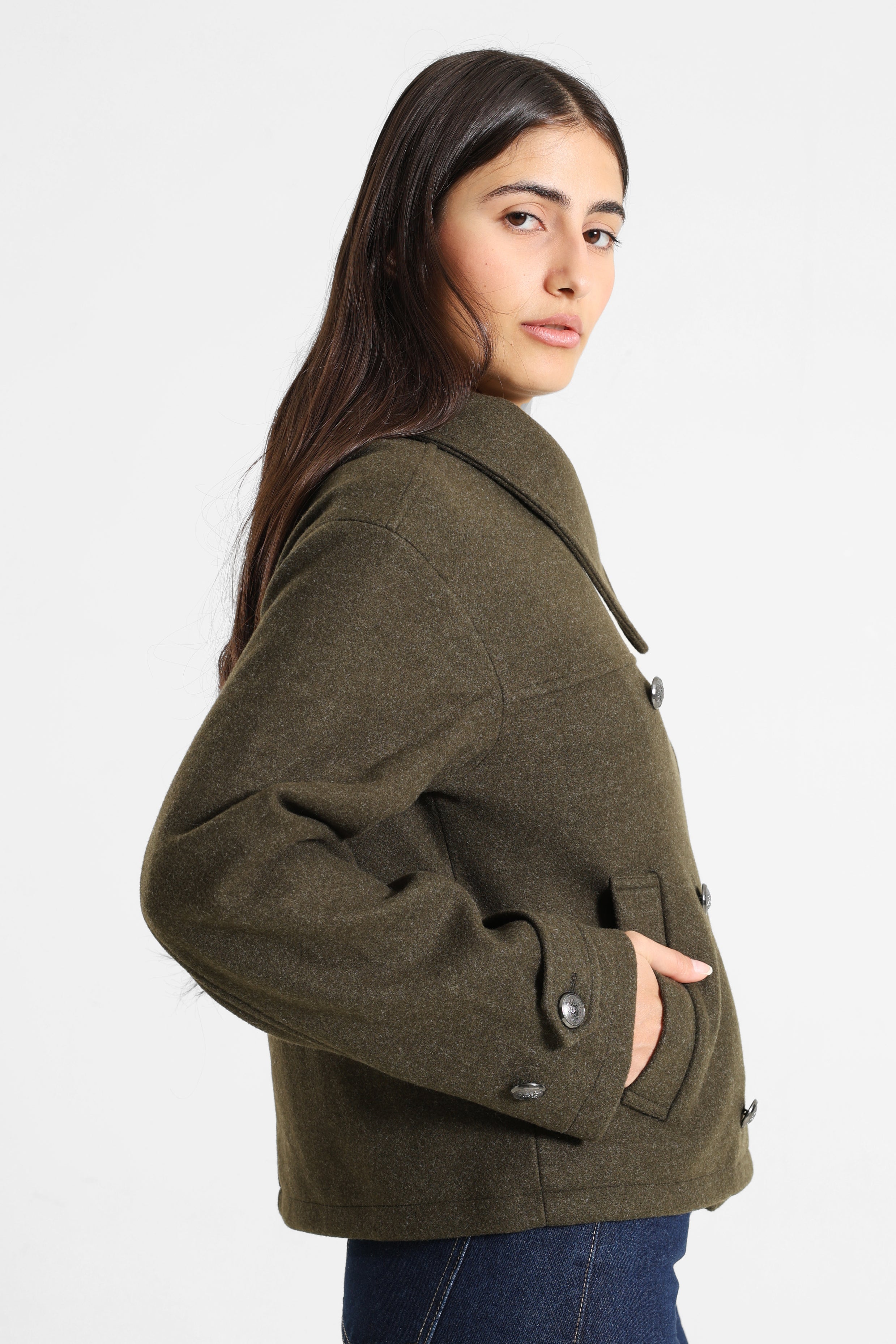 Short coat - Heather khaki