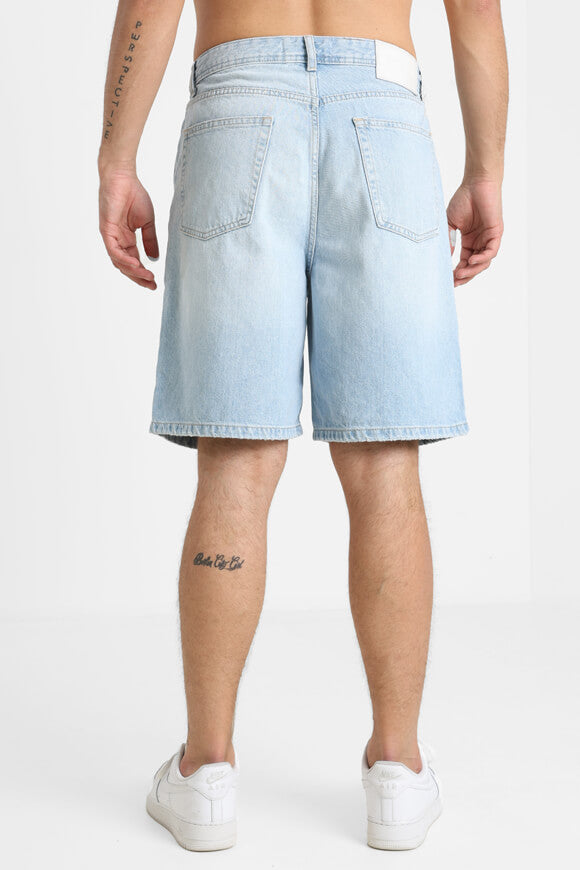Shorts in denim sbiadito - Light Blue Denim