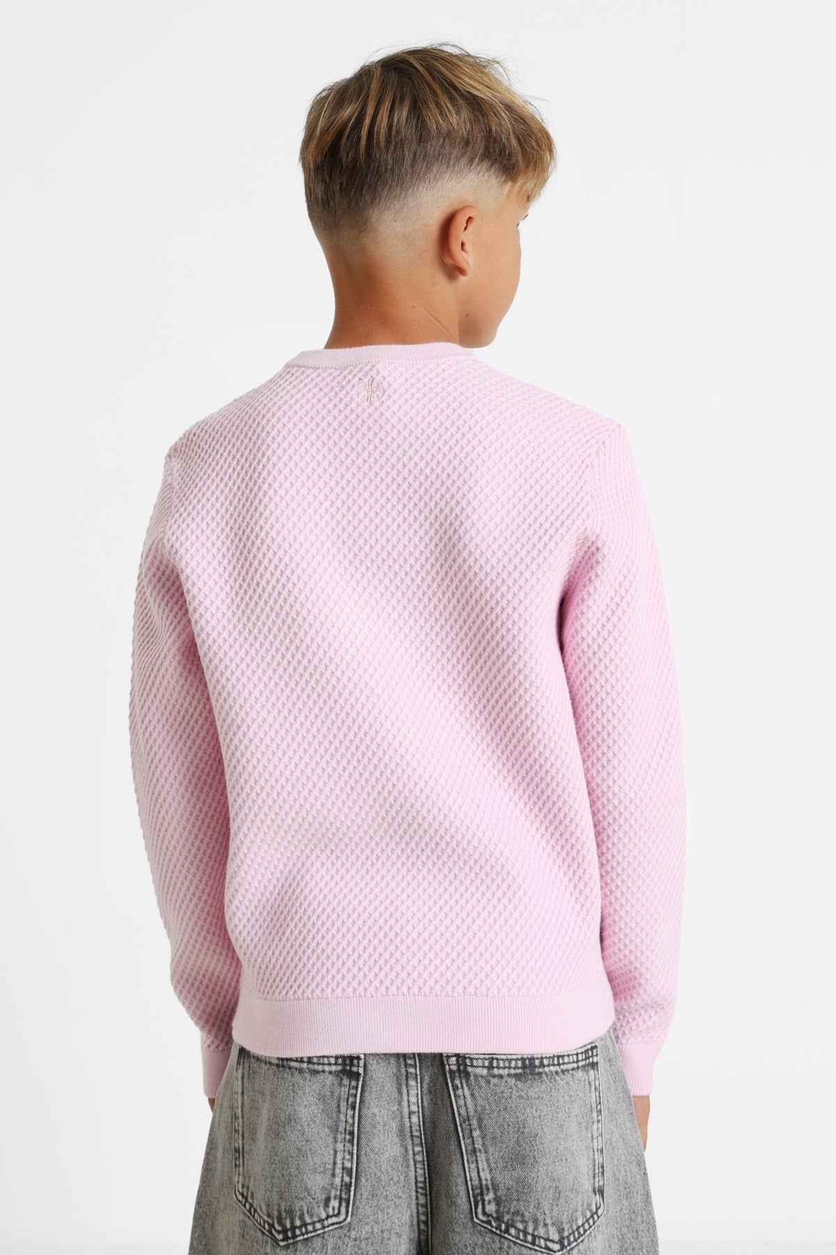 Pull en tricot structuré - Rose