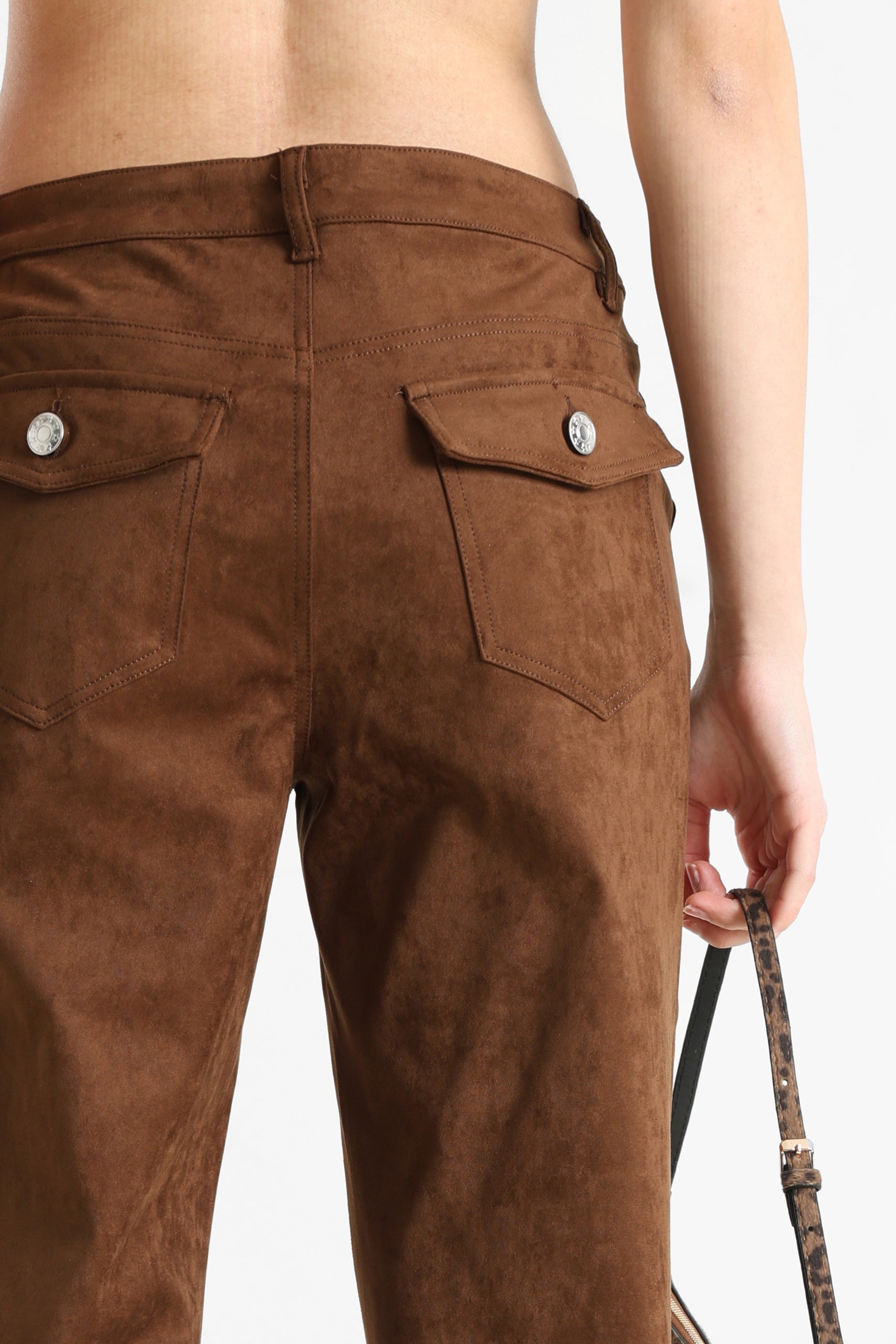 Kunstwildleder Hose - Braun