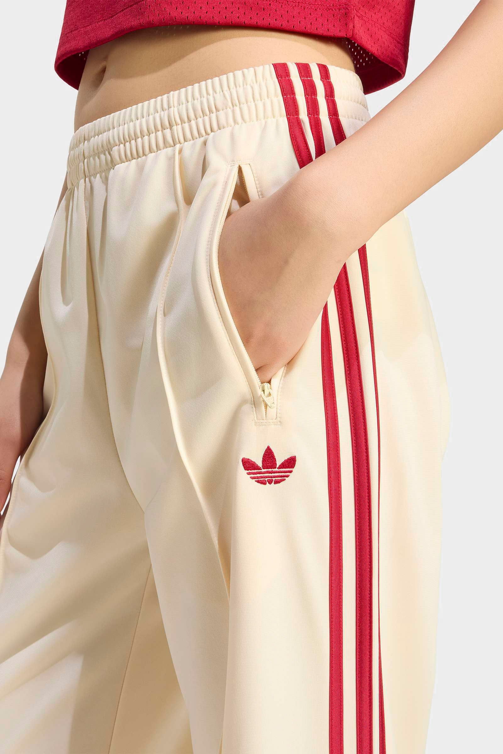 Adicolor Classic Firebird pantalon de survêtement - Warm Vanilla + Team Victory Red