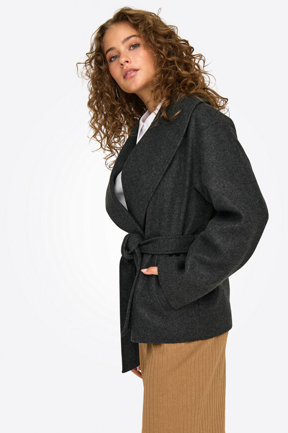Augusta manteau court - Dark Grey Melange