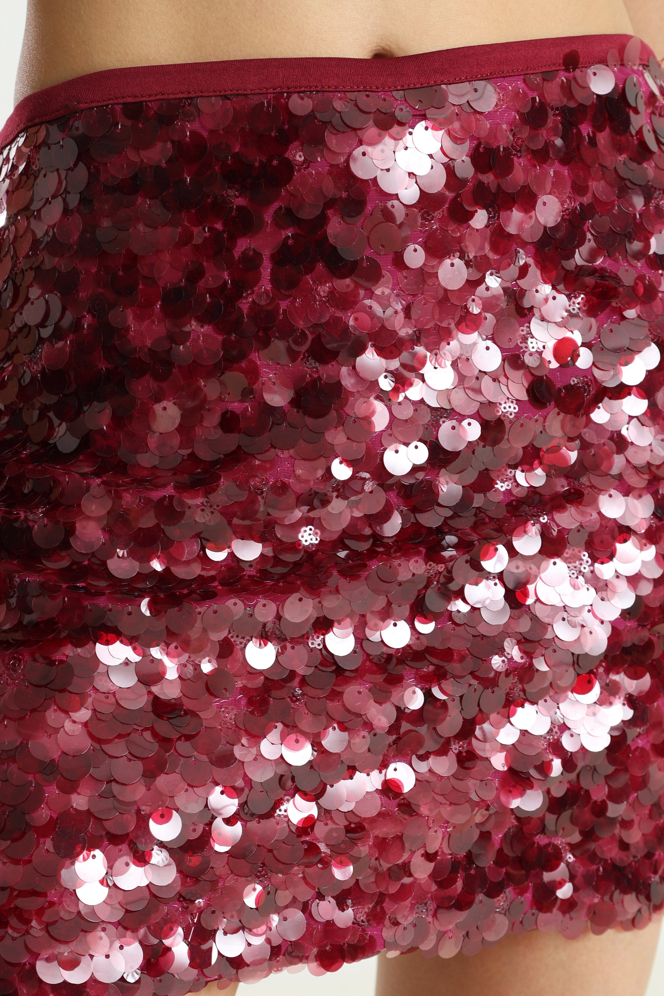 Mini jupe à paillettes avec short intégré - Baie