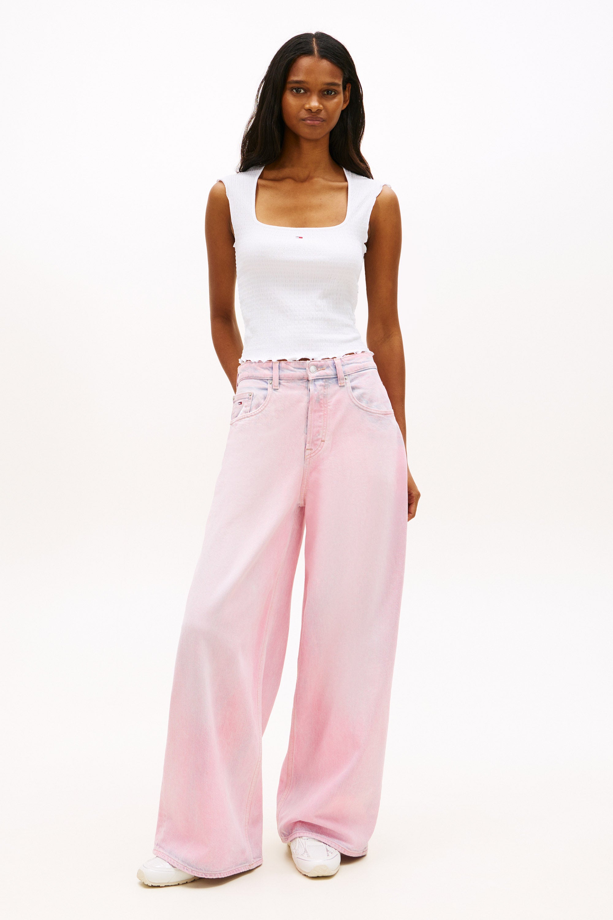 Top court en tissu structuré - Off White