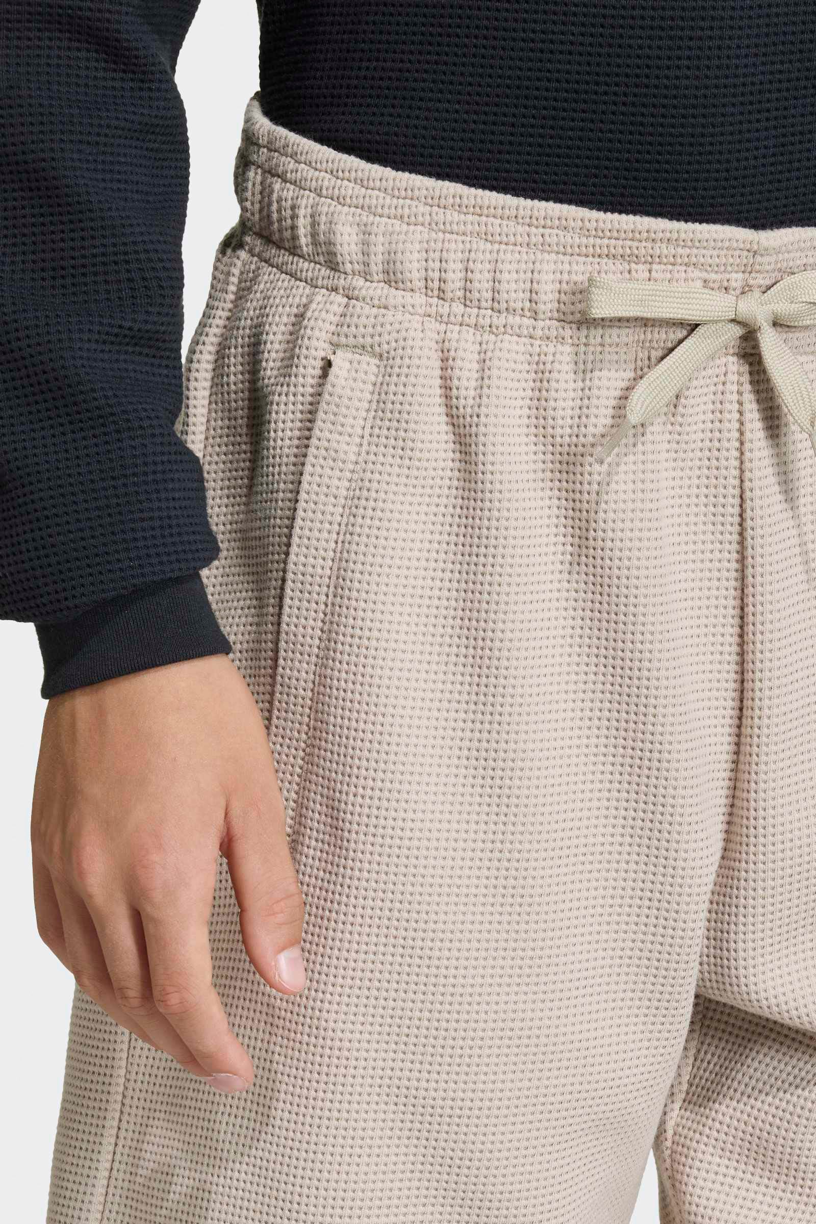 Shorts mit Waffelstruktur - Stone Khaki