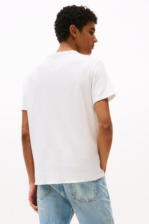 T-shirt con texture waffle - Bianco sporco