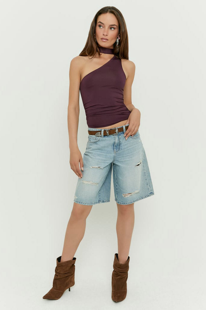 Jeans Bermudashorts - Medium Indigo Wash