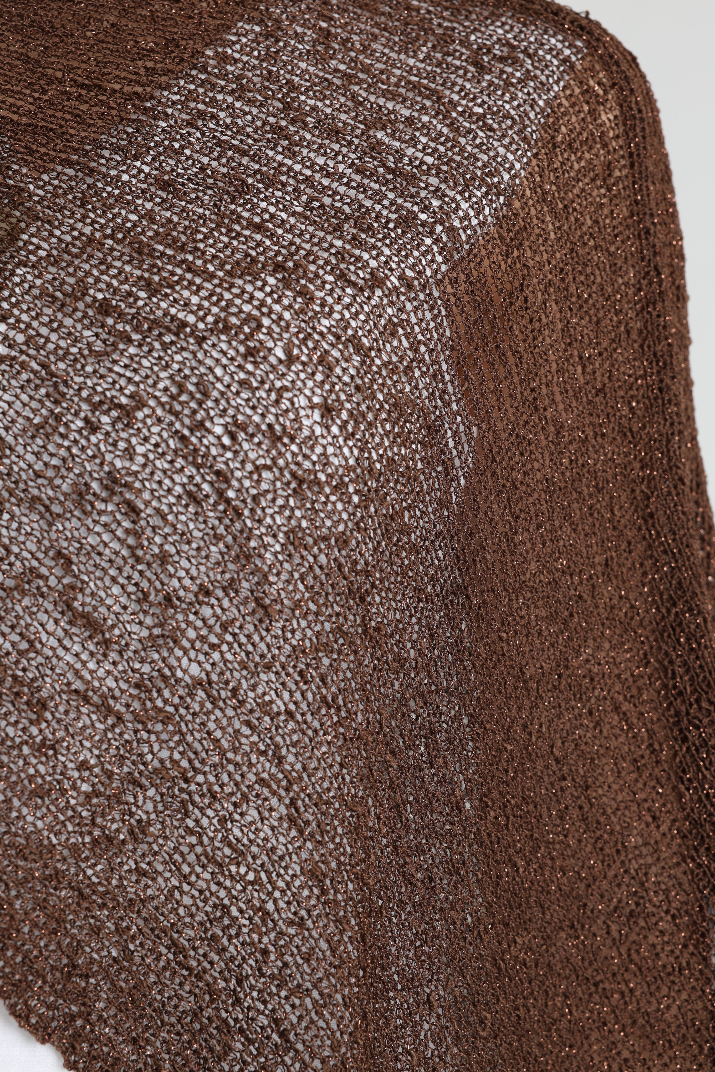 Häkel-Poncho - Brown