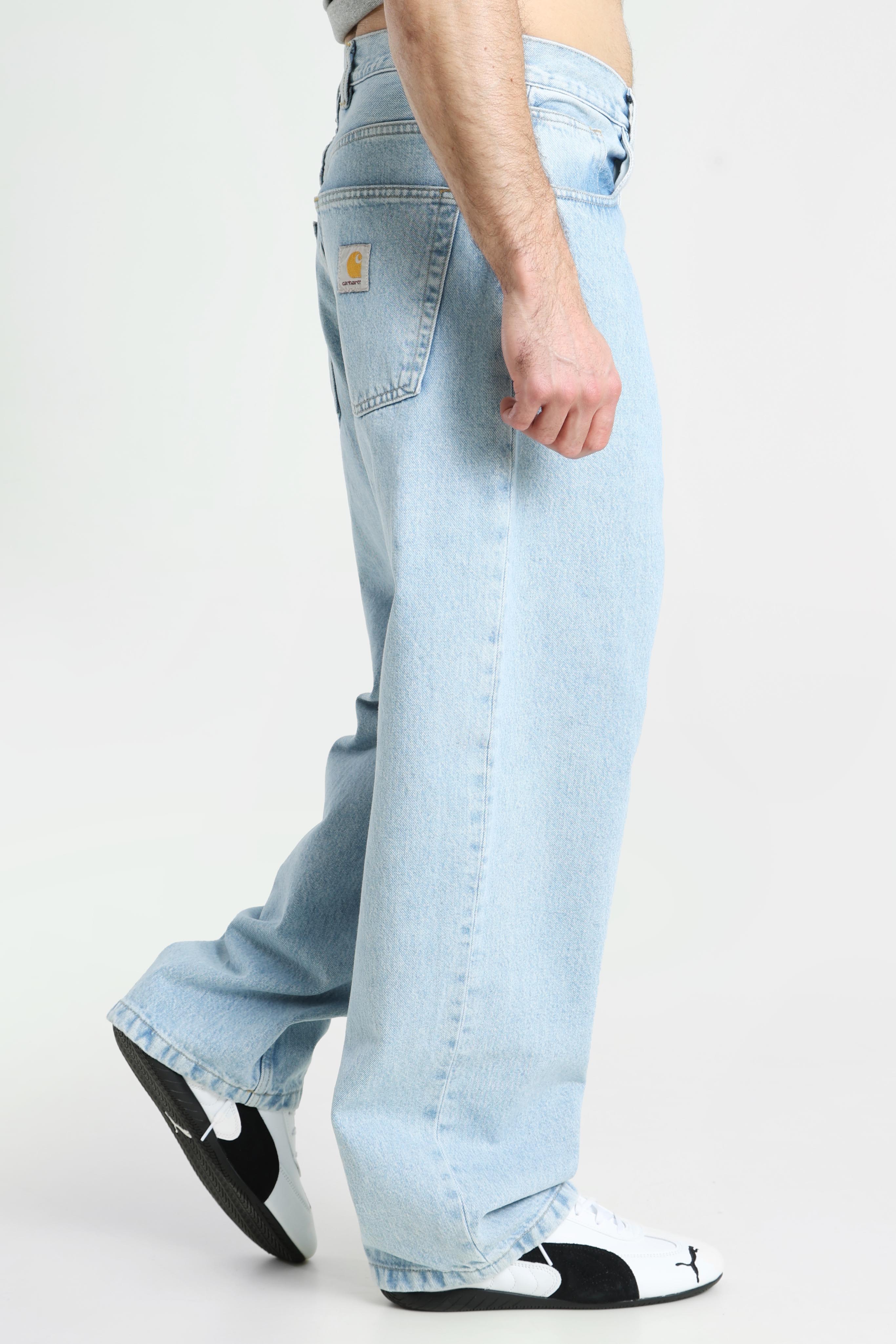 Brandon Loose Fit Jeans - Blue Heavy Stone Bleached