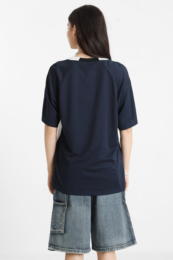 T-shirt oversize en maille - bleu marine