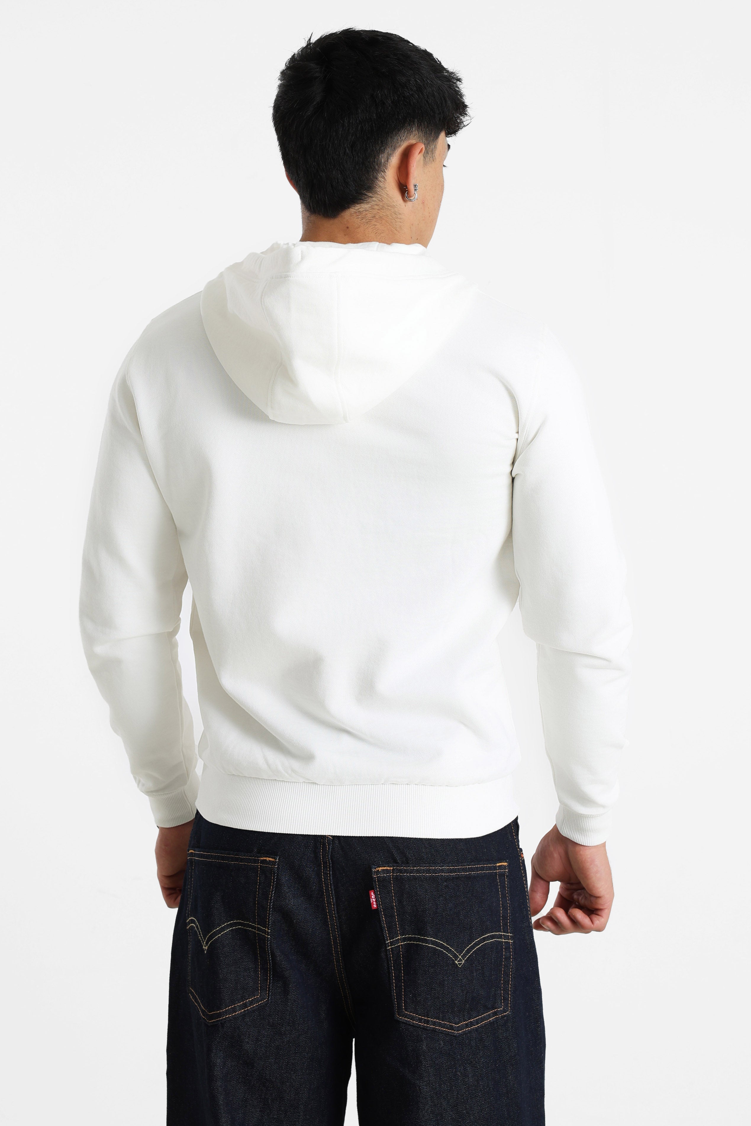 Luke zipped hoodie sweatshirt - Offwhite
