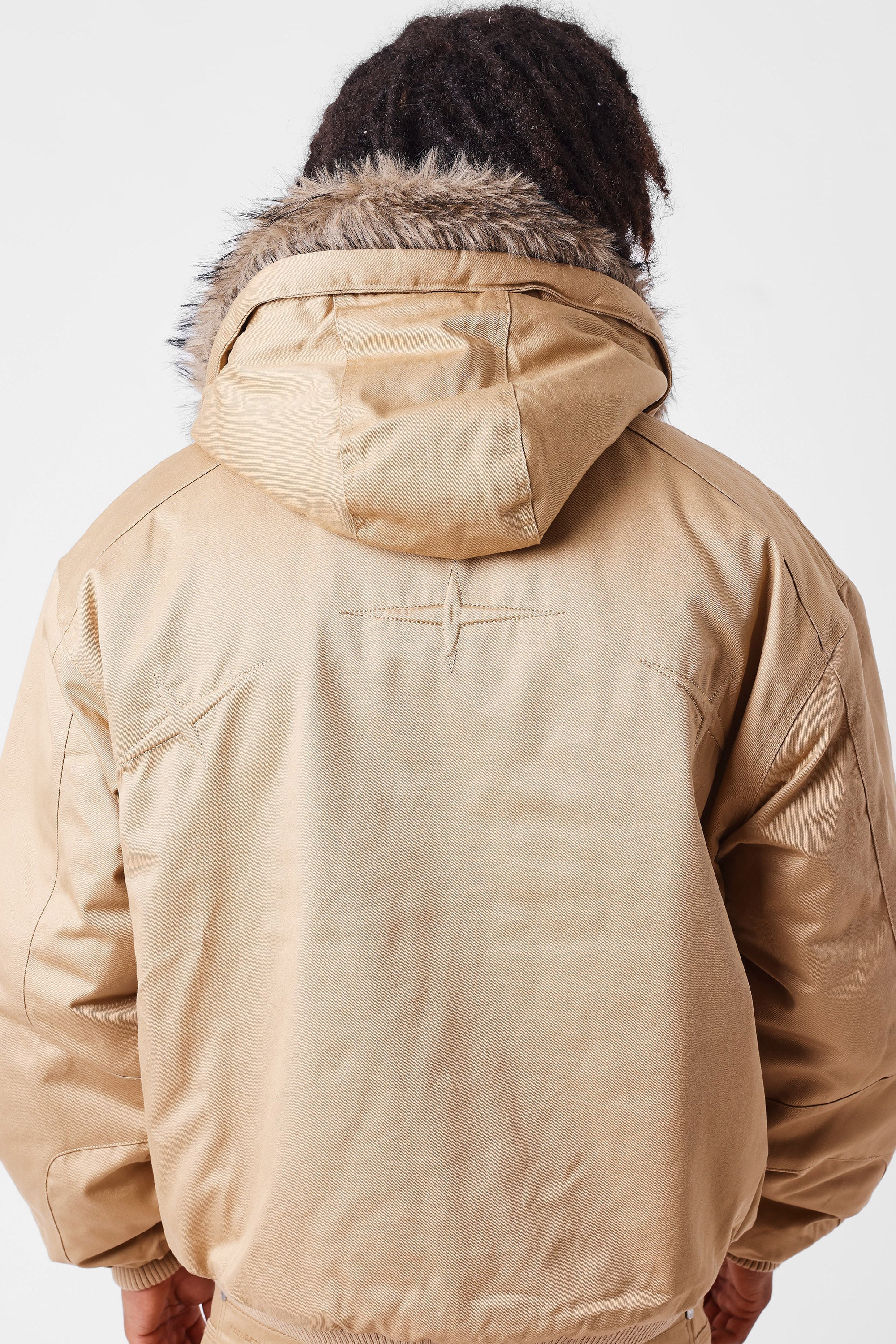 Wattierte Jacke - Beige