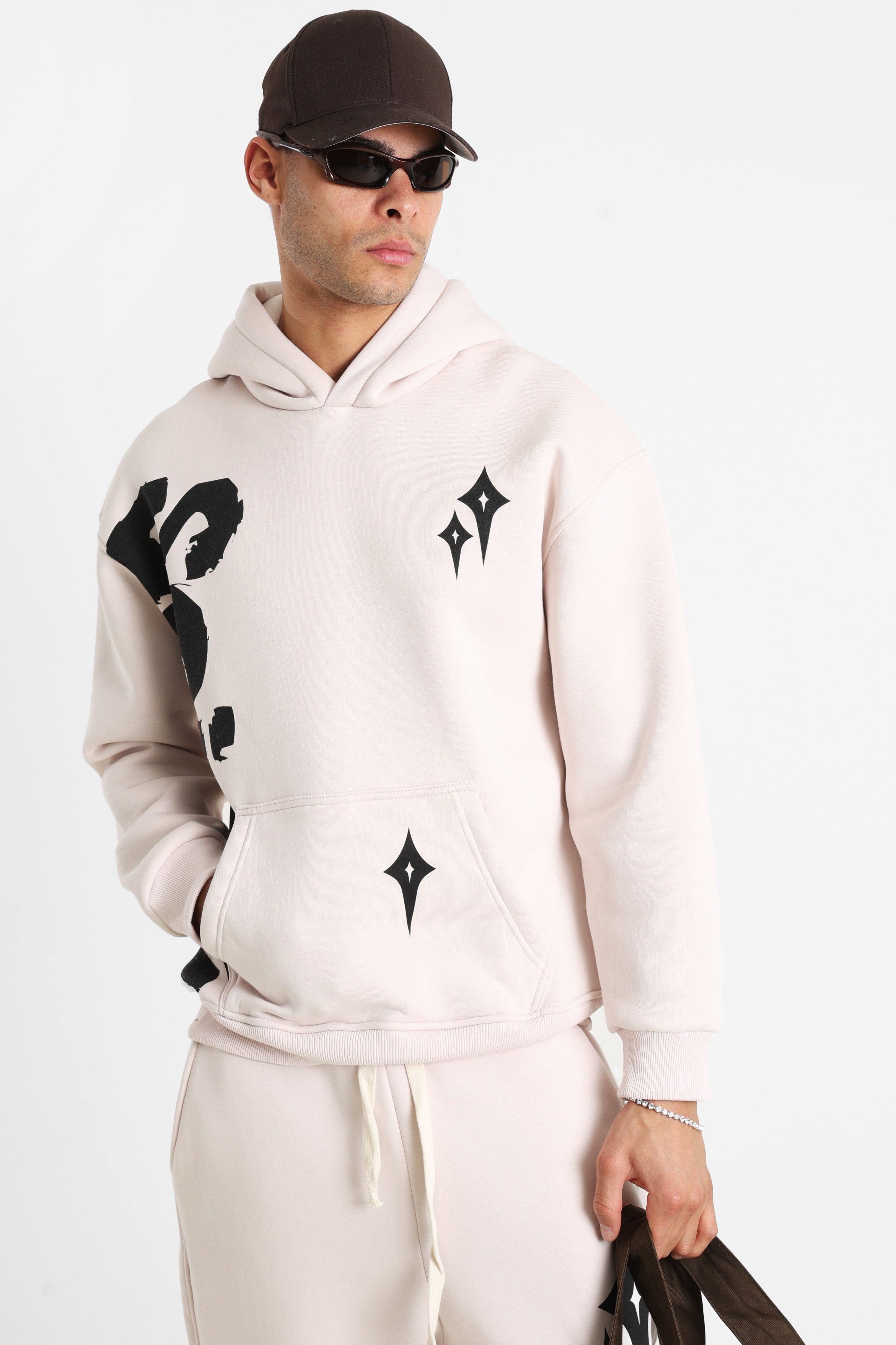 Kapuzensweatshirt - Light Rose