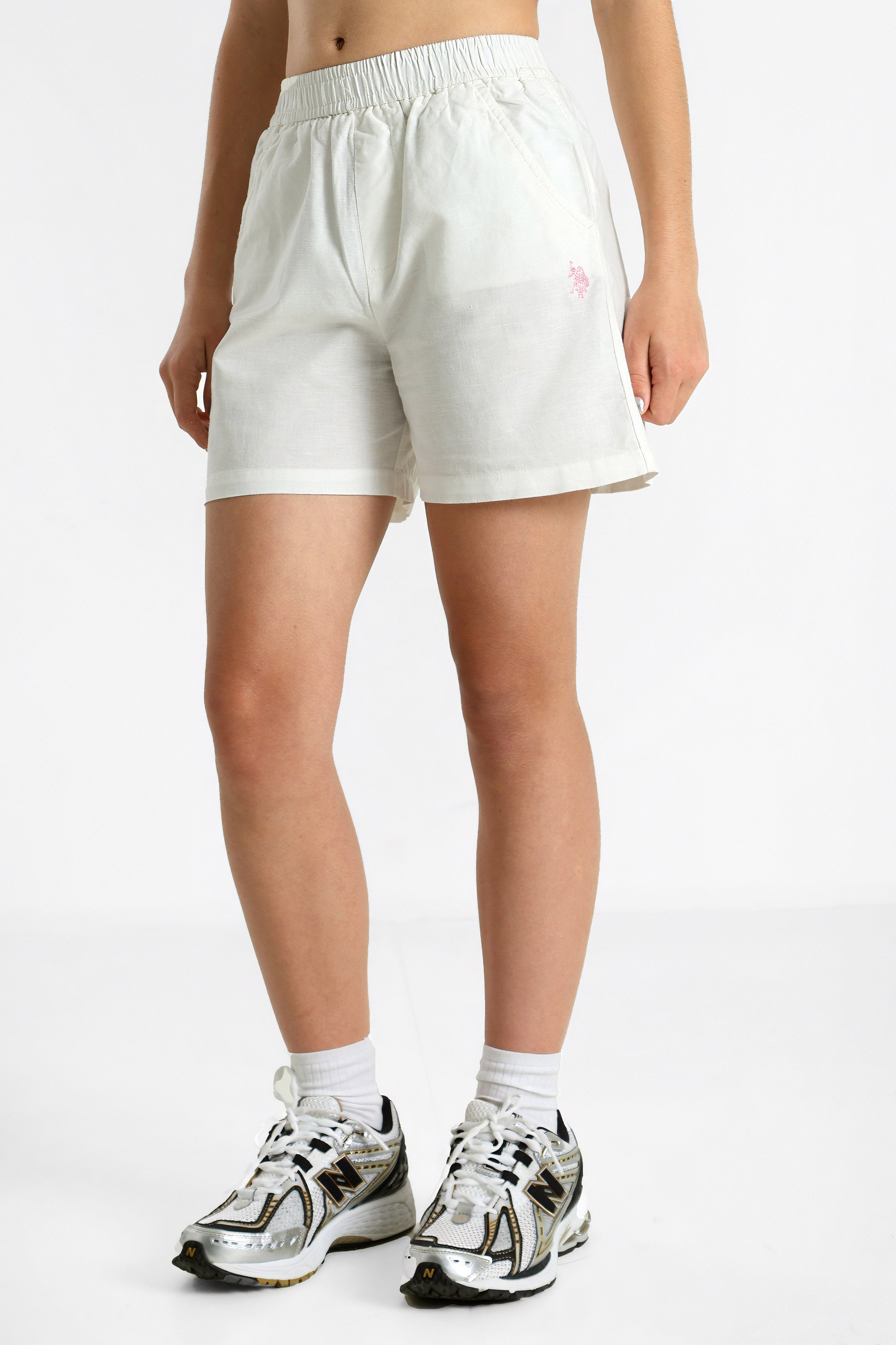 Noor short en lin - Offwhite